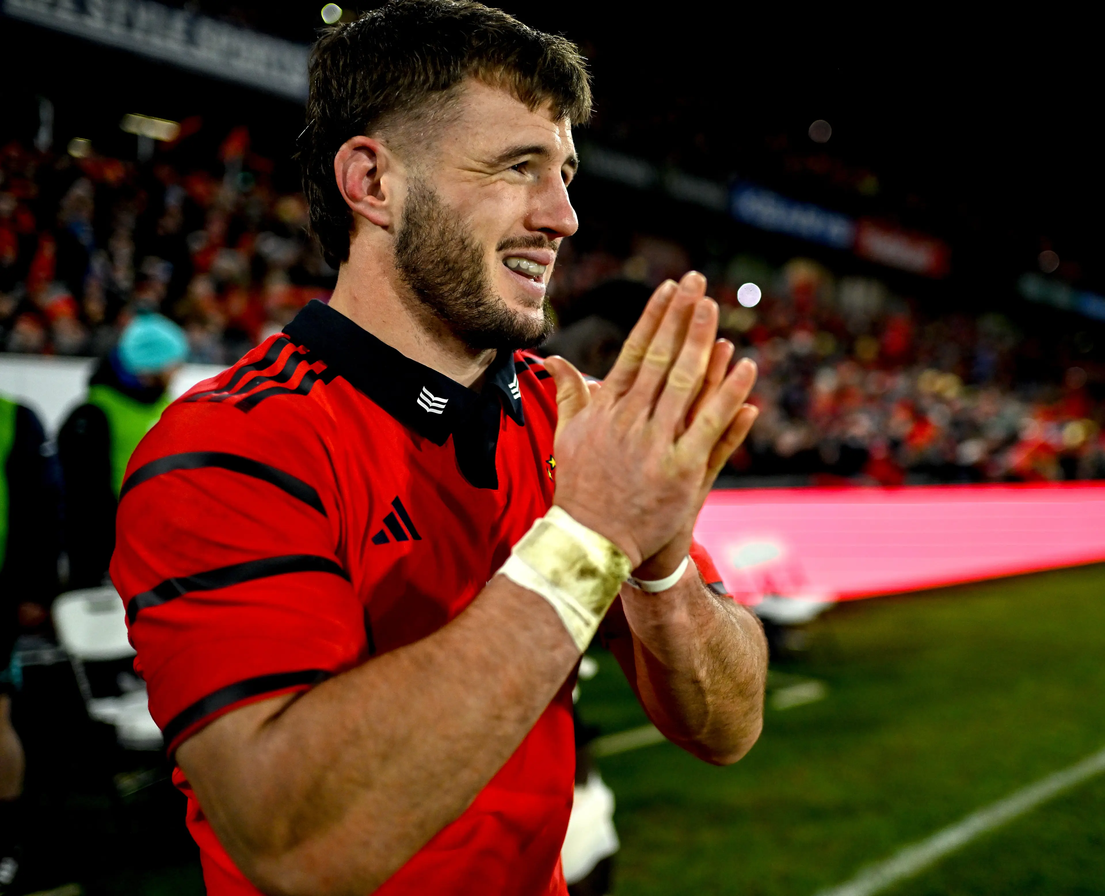 Alex Nankivell of Munster before the United Rugby Championship match between Munster and Leinster (Getty Images)