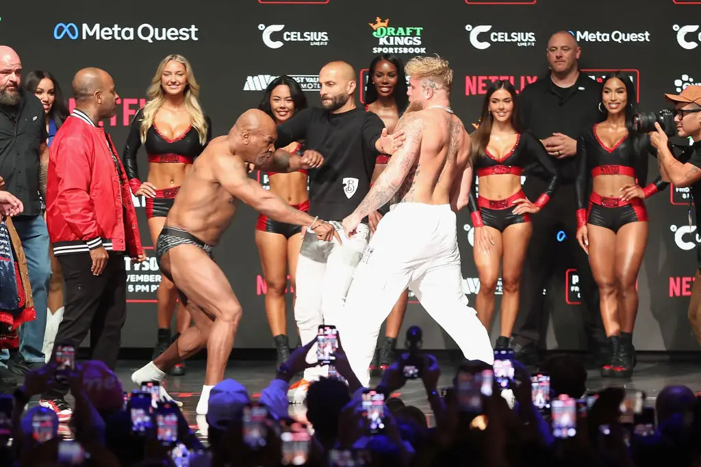 Mike Tyson and Jake Paul faced off on Thursday (Credit:Getty)