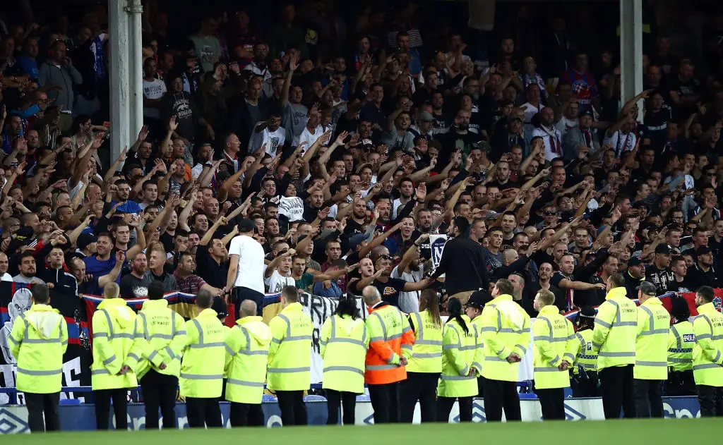 Hajduk Split fans at Goodison Park in 2017 (Credit:Getty)