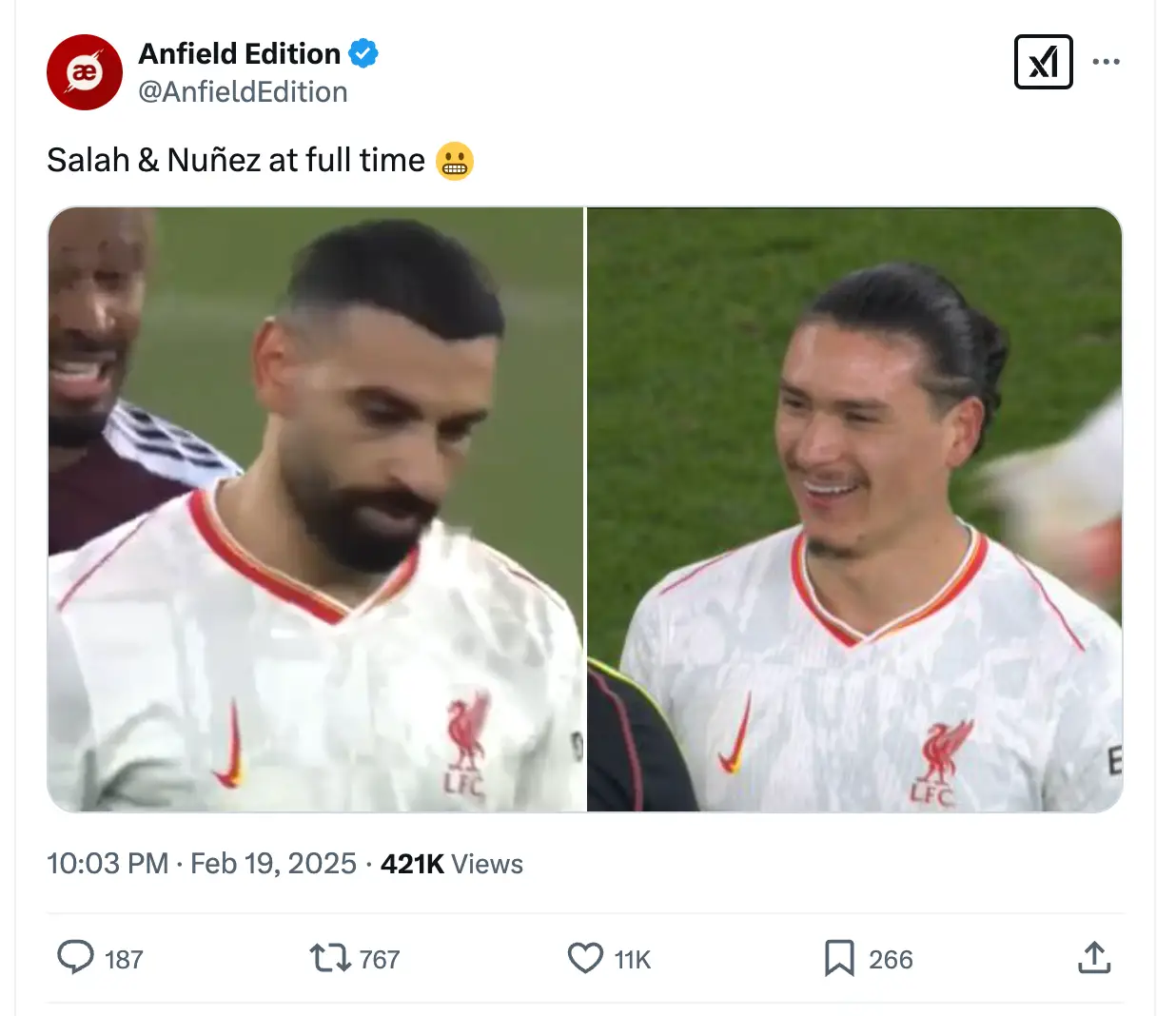 Image credit: X/@AnfieldEdition