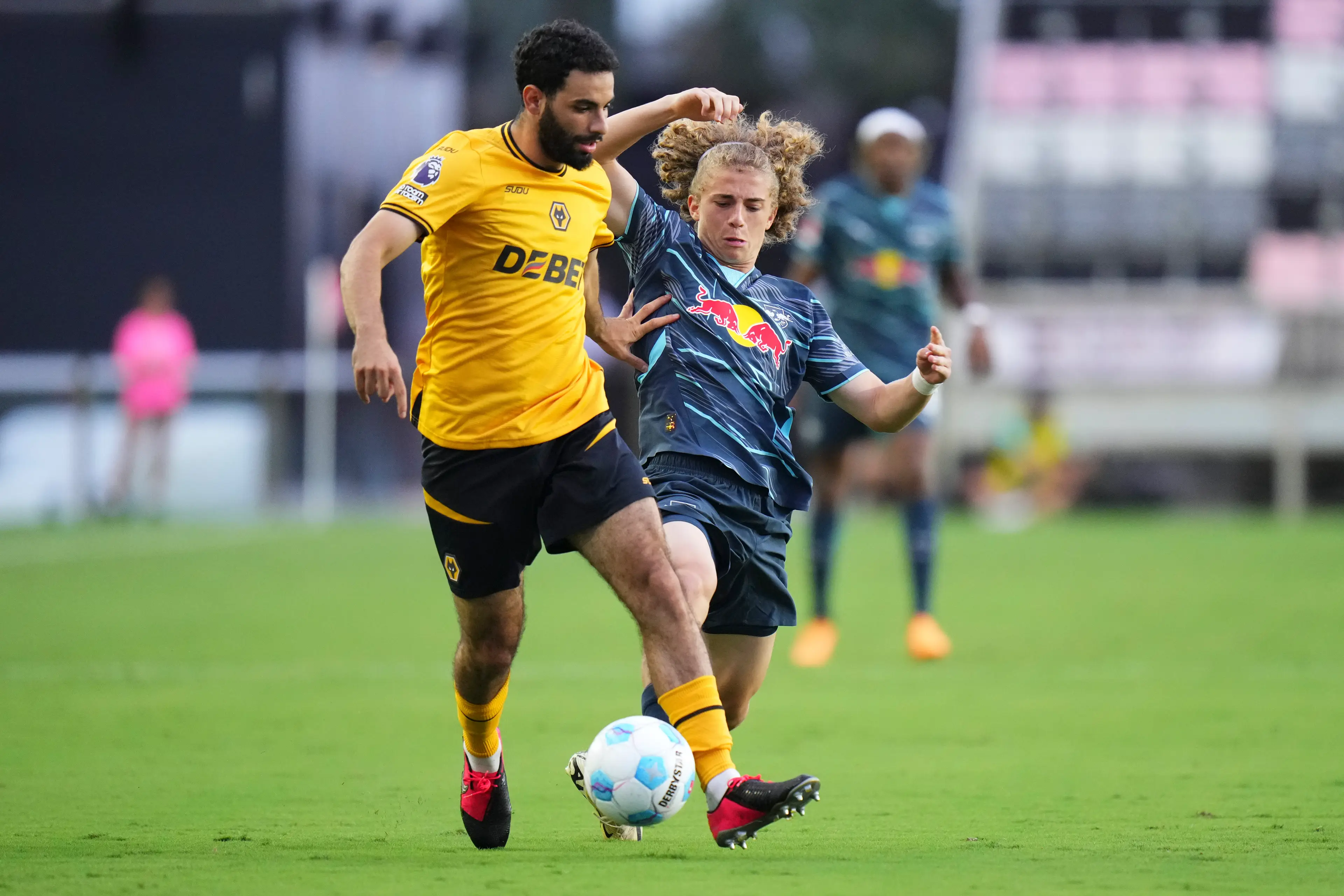 Rayan Ait-Nouri in pre-season action for Wolves. Image: Getty