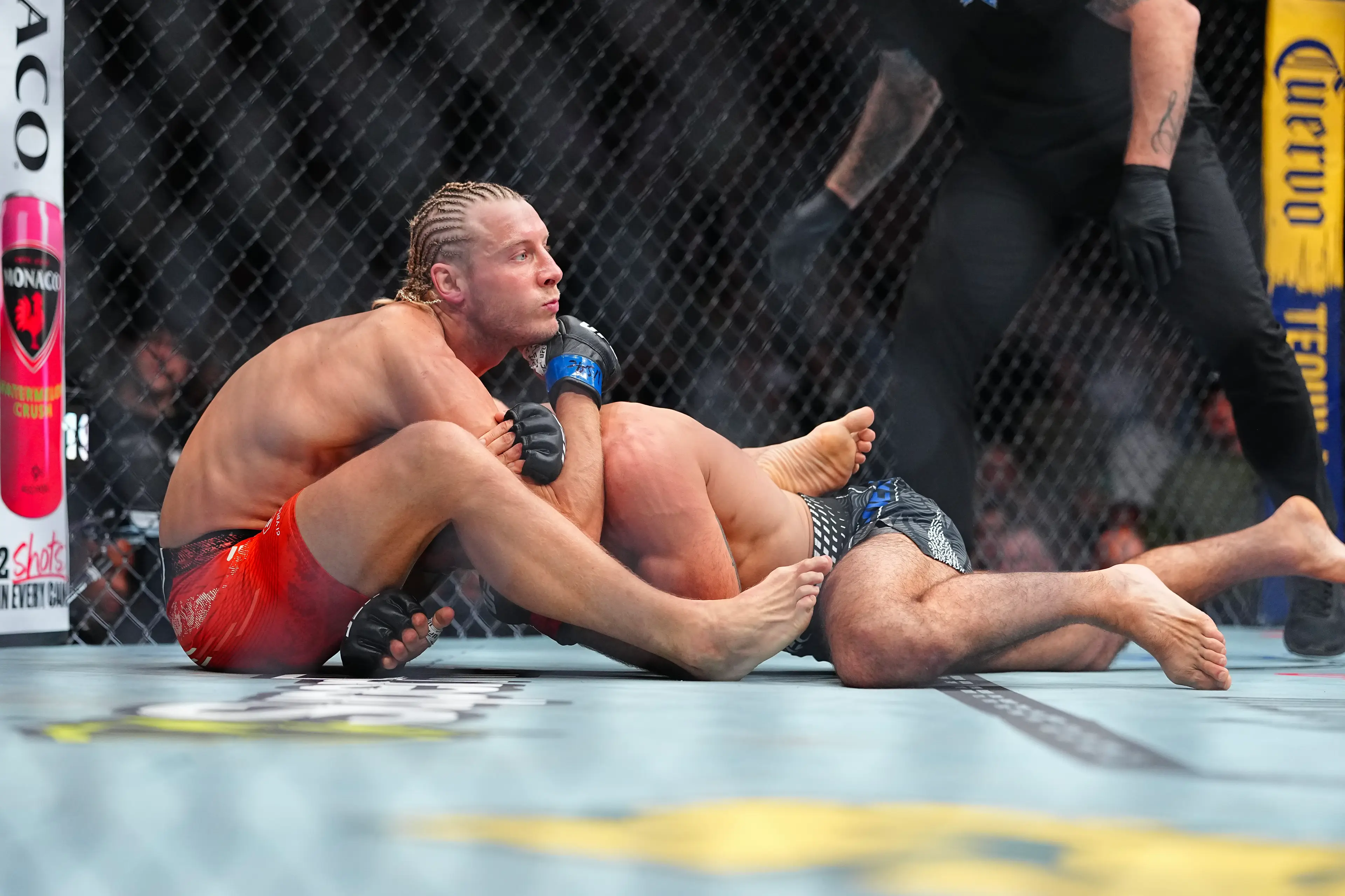 Paddy Pimblett recorded a submission win over Benoît Saint-Denis. Image credit: Getty