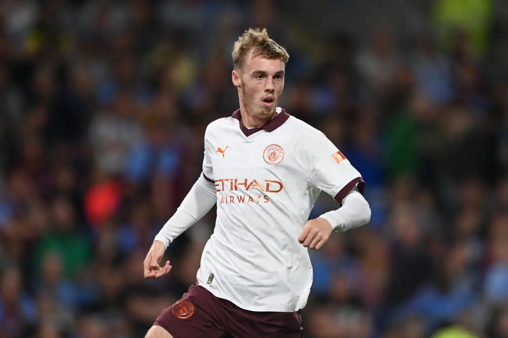 Cole Palmer in action for Manchester City against Burnley in August (