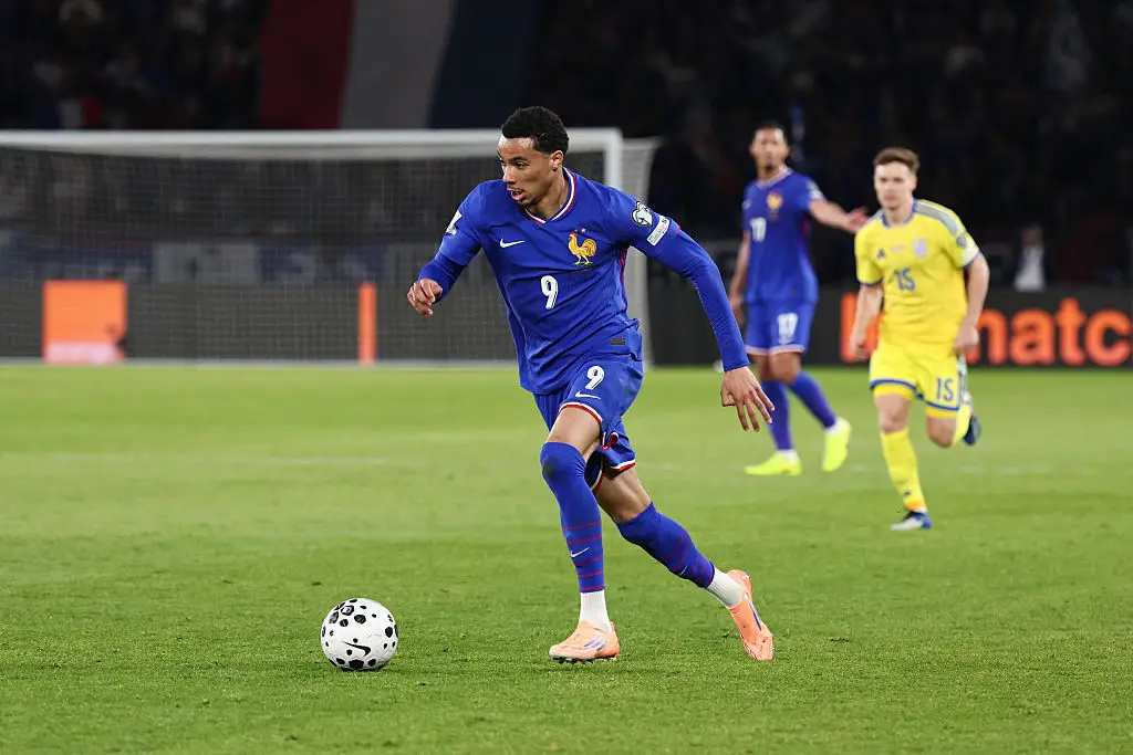 Hugo Ekitike in action for France (Credit:Getty)