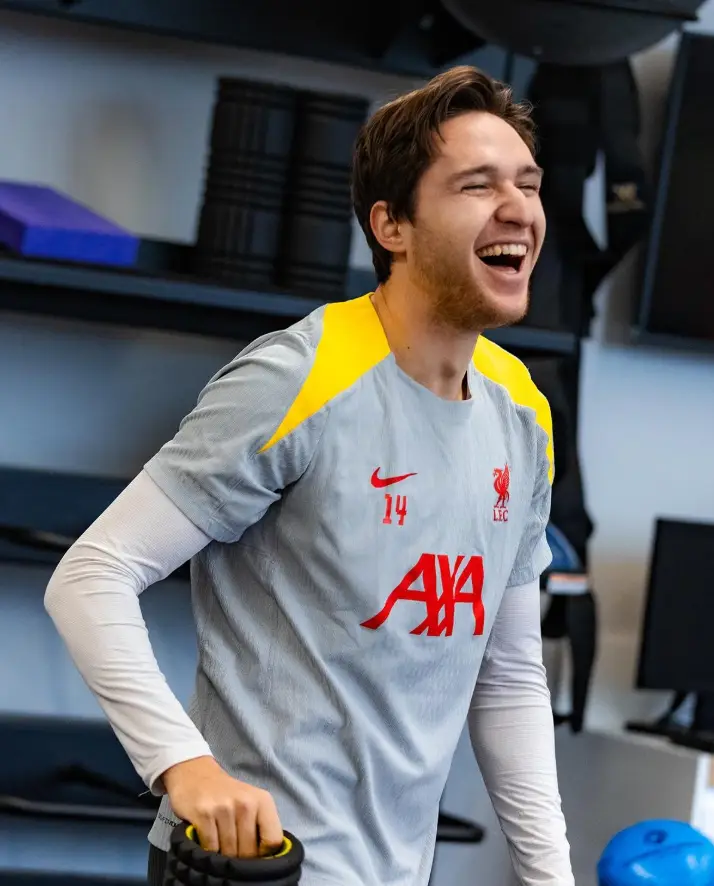 Federico Chiesa in Liverpool training- Getty