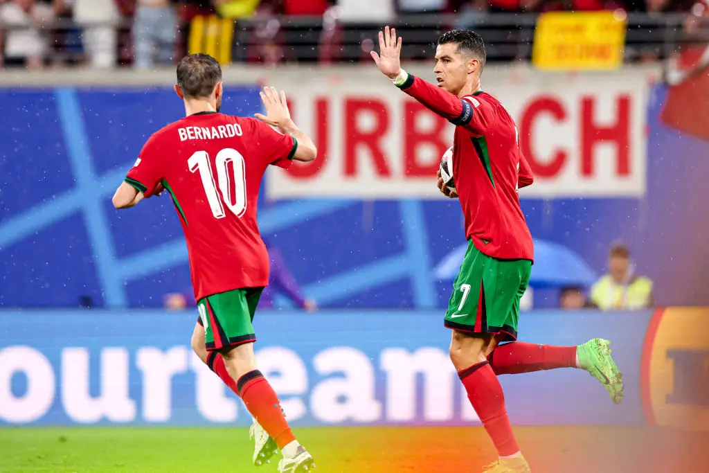 Bernardo Silva and Cristiano Ronaldo- getty