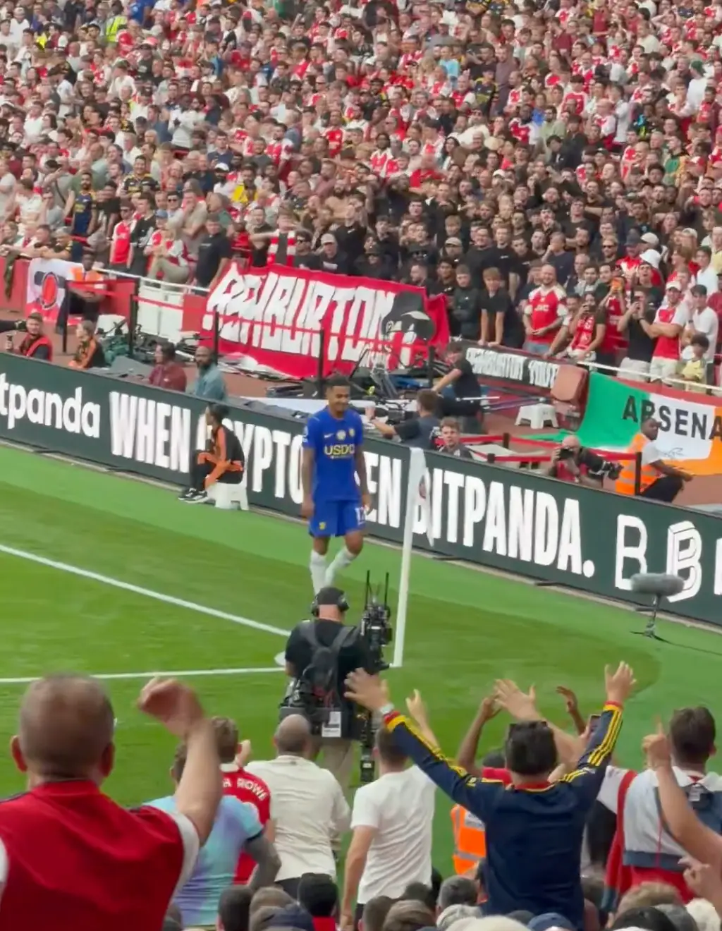 Morgan Rogers makes his way around the Emirates pitch. Image credit: X/@laythy29