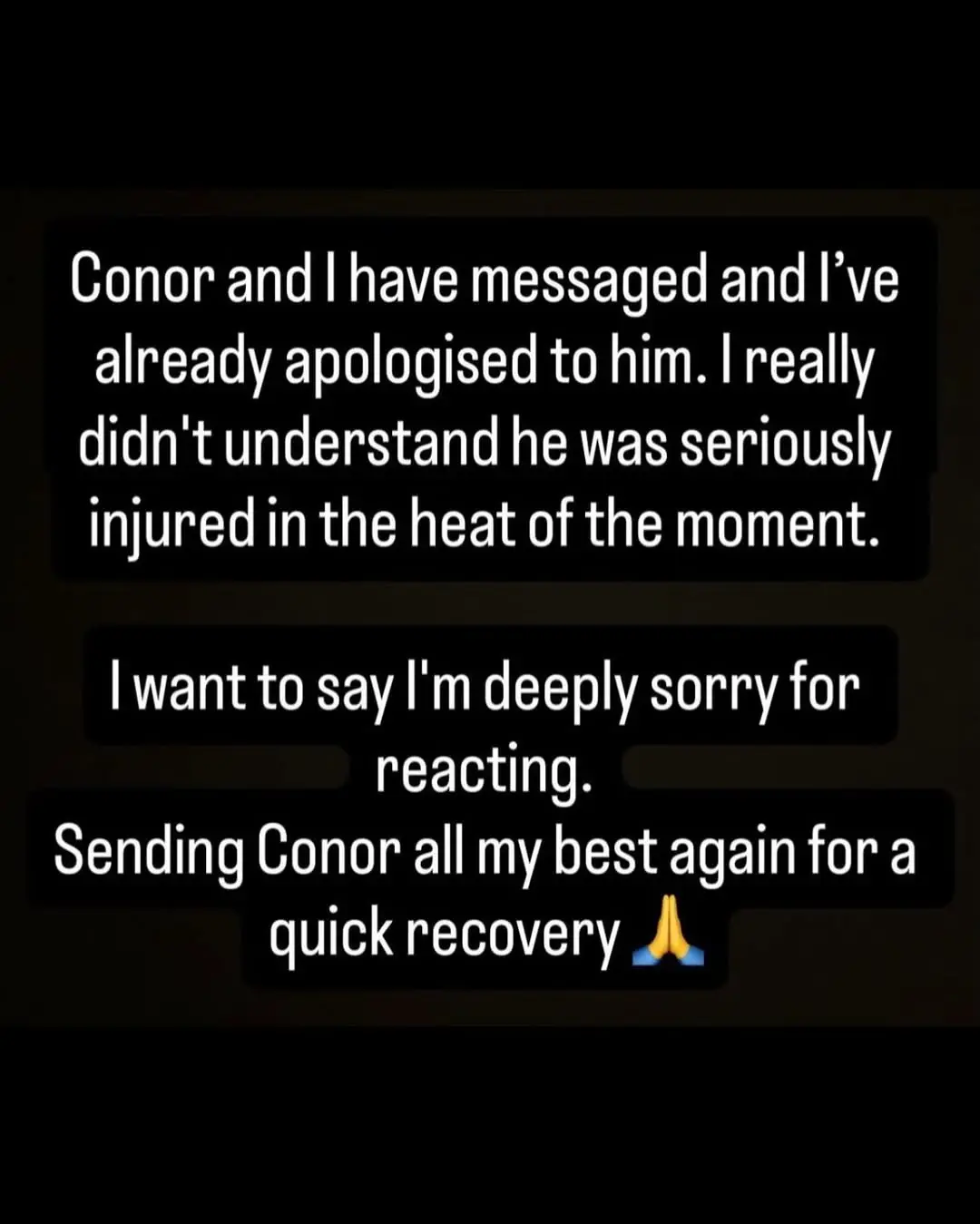 Martinelli took to Instagram to post a statement. Image: Instagram/@gabriel.martinelli