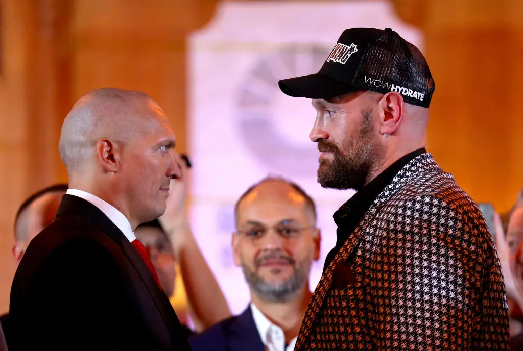 Oleksandr Usyk and Tyson Fury will meet again in the ring on Saturday night in Saudi Arabia. (Image: Getty)