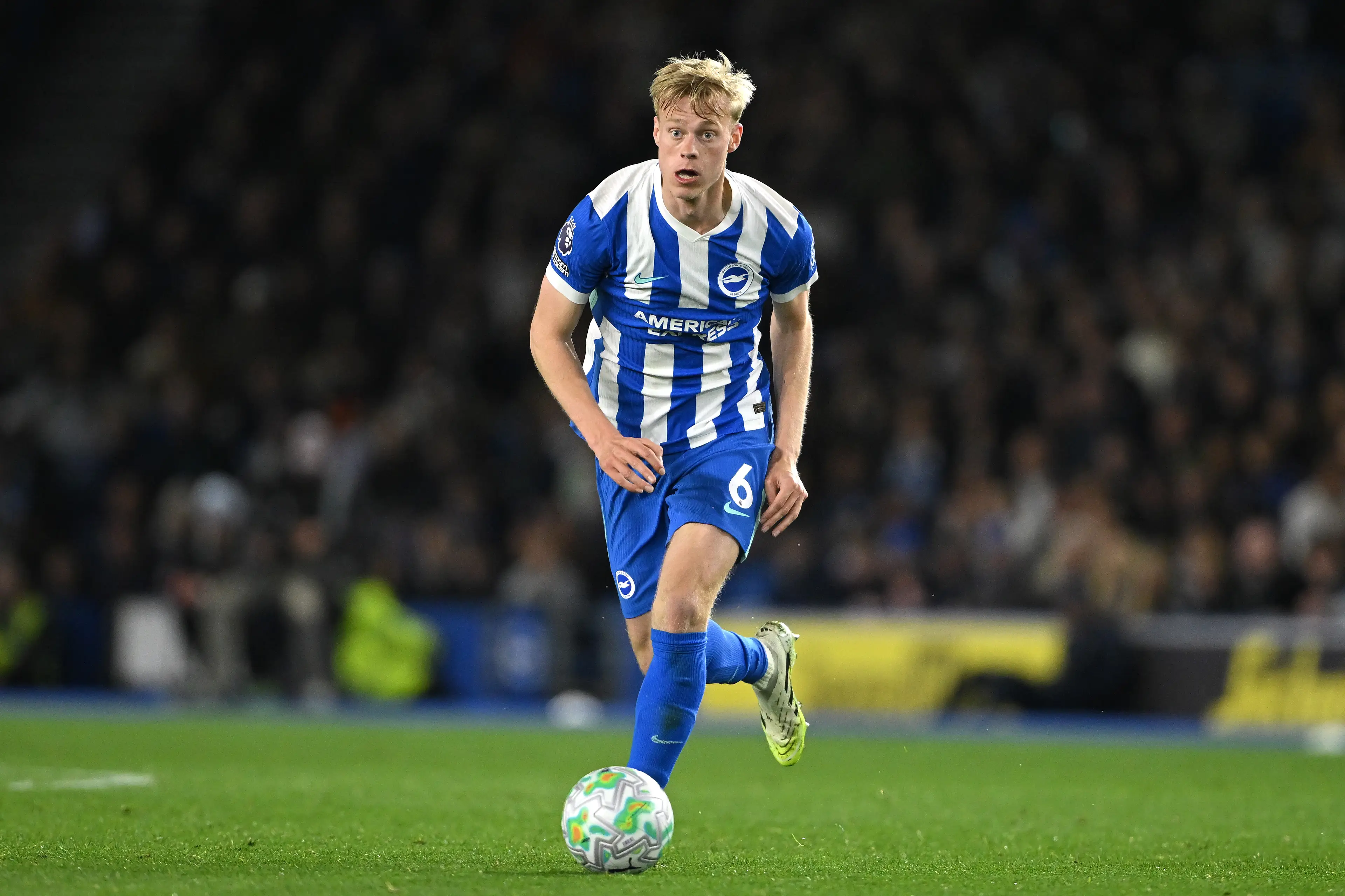 Jan Paul van Hecke of Brighton and Hove Albion in action during the Premier League match between Brighton & Hove Albion and Chelsea (Getty Images)