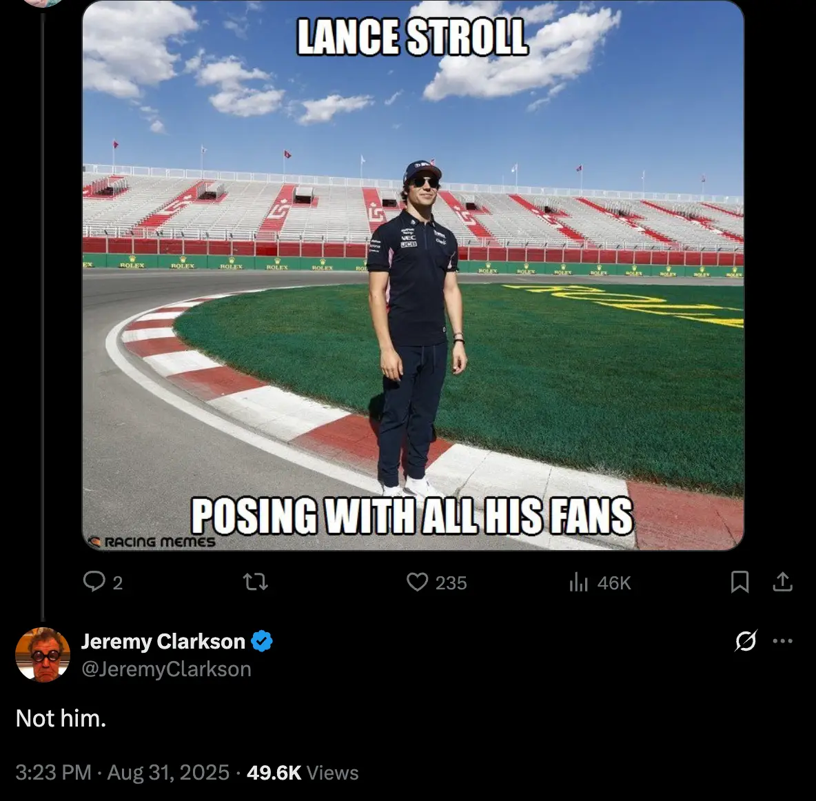 Image: Twitter/@JeremyClarkson