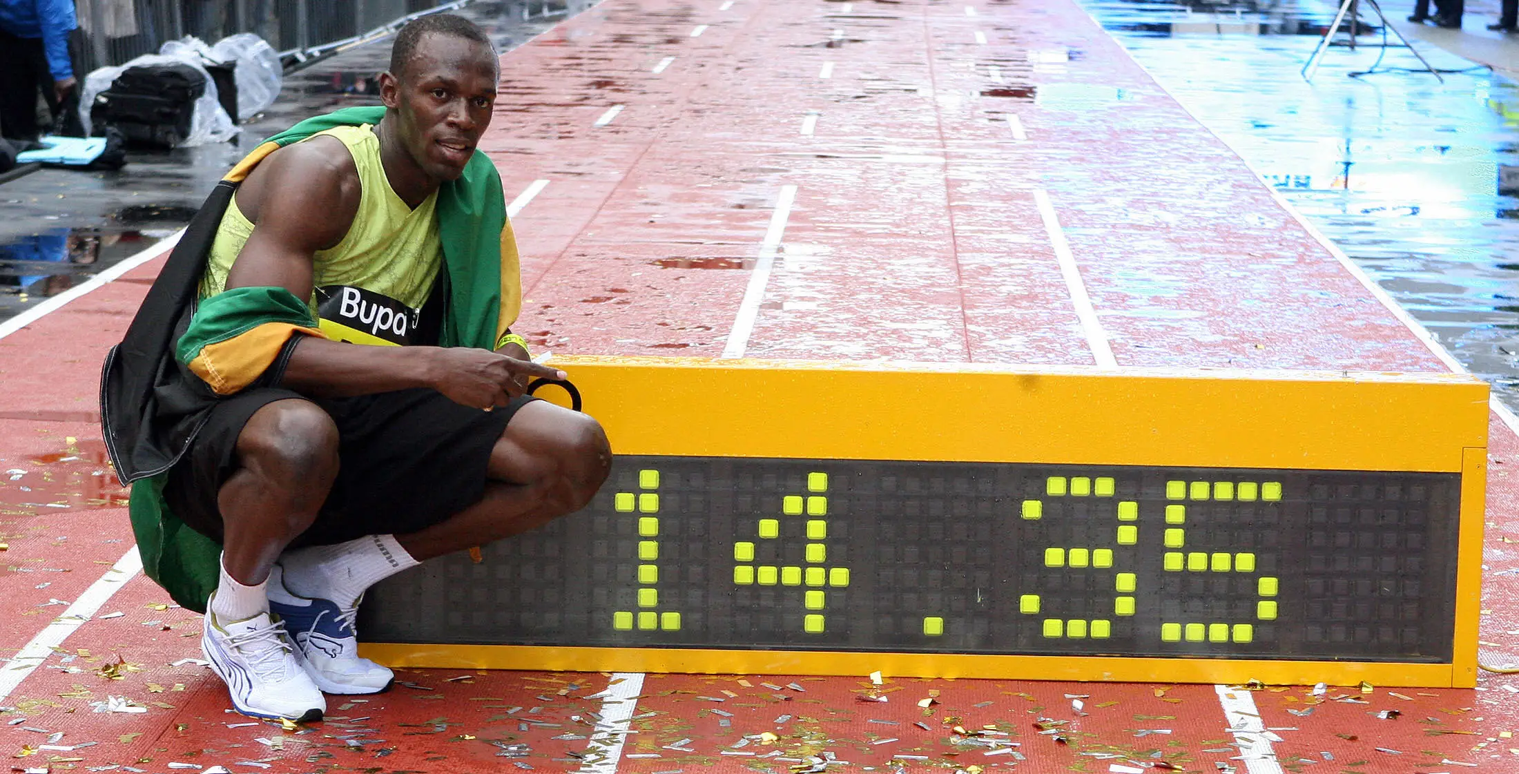 Usain Bolt broke the 150m world record at Manchester's Great City Games in 2009. Image: Getty