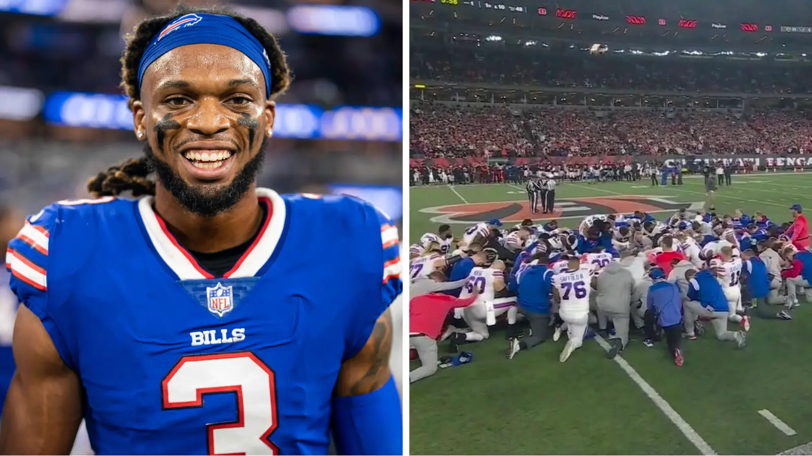 Buffalo Bills star Damar Hamlin collapses in the middle of NFL game and gets CPR