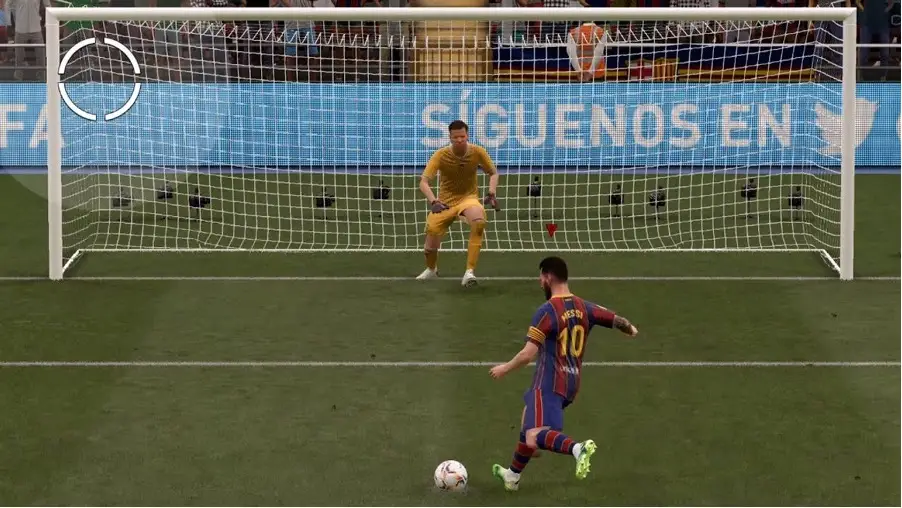 Once you have held your shot button down and your player is starting his run up, hit the shoot button again as your player’s foot looks like he is about to strike the ball (realsport101)