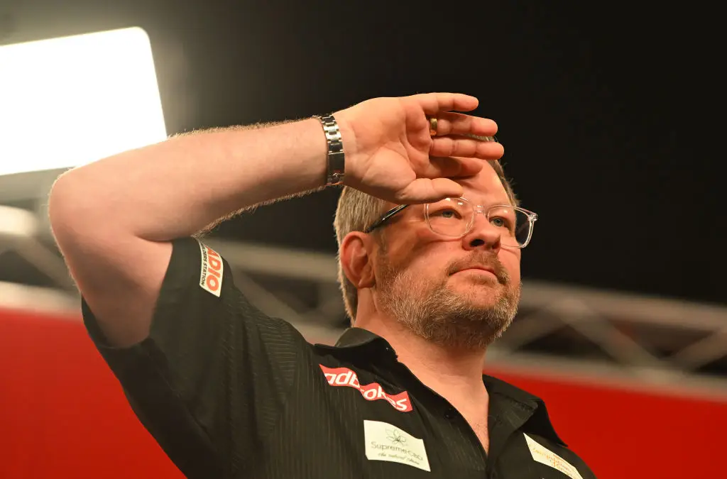 James Wade pictured at the 2025 UK Open (Image: Getty)