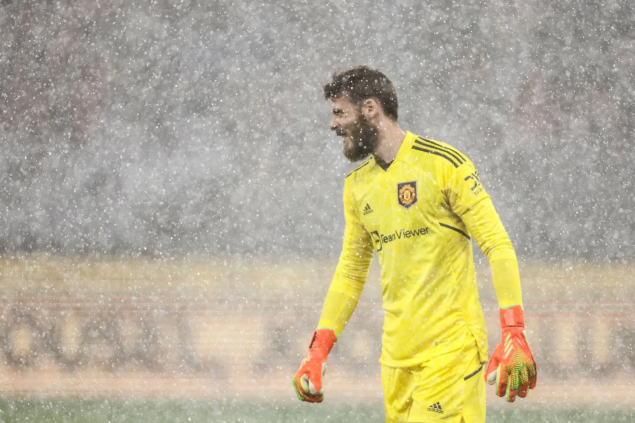 David de Gea against Aston Villa in pre-season. (Man Utd)