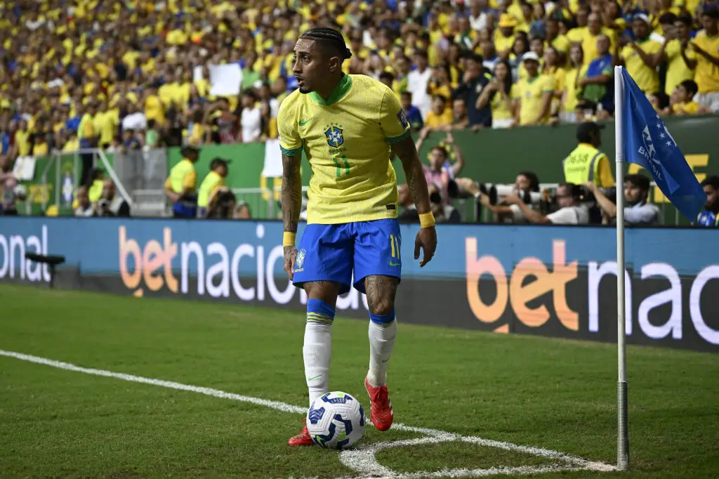 Raphinha in action for Brazil (Credit:Getty)