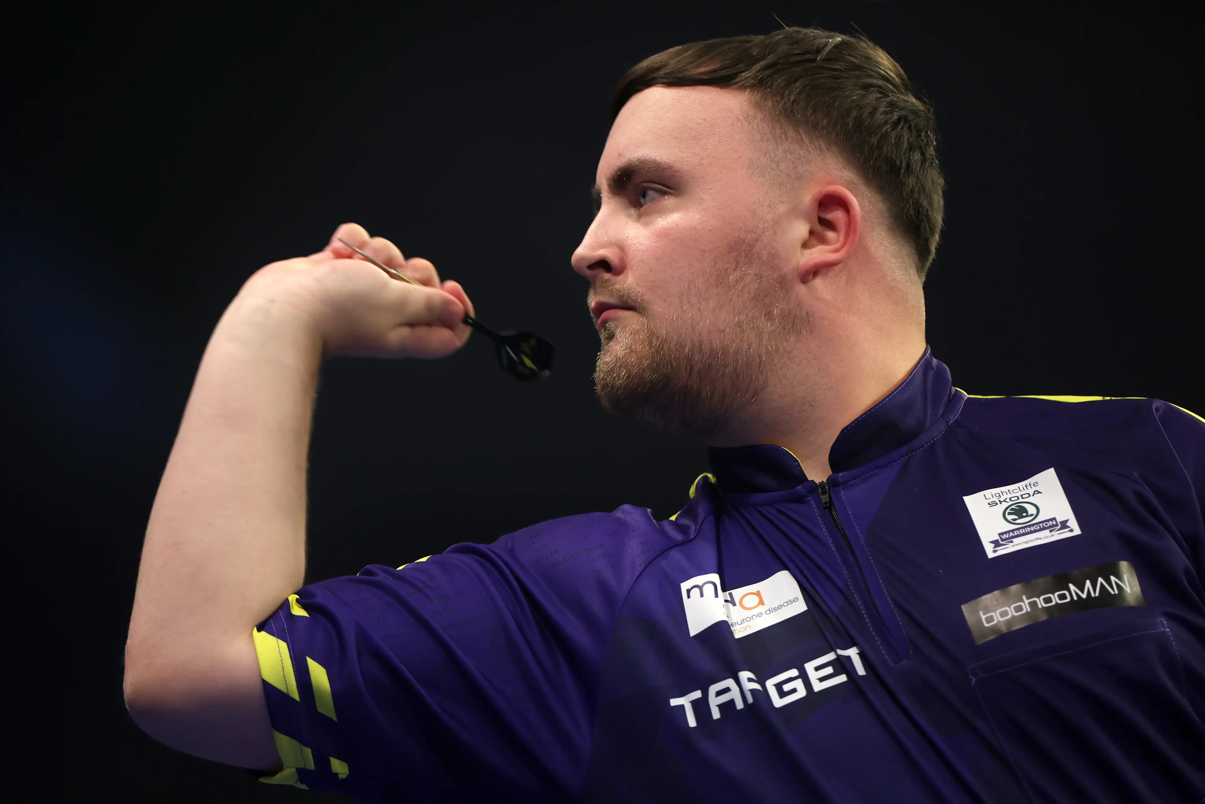 Luke Littler goes into the Bahrain Darts Masters as the world champion. Image: Getty