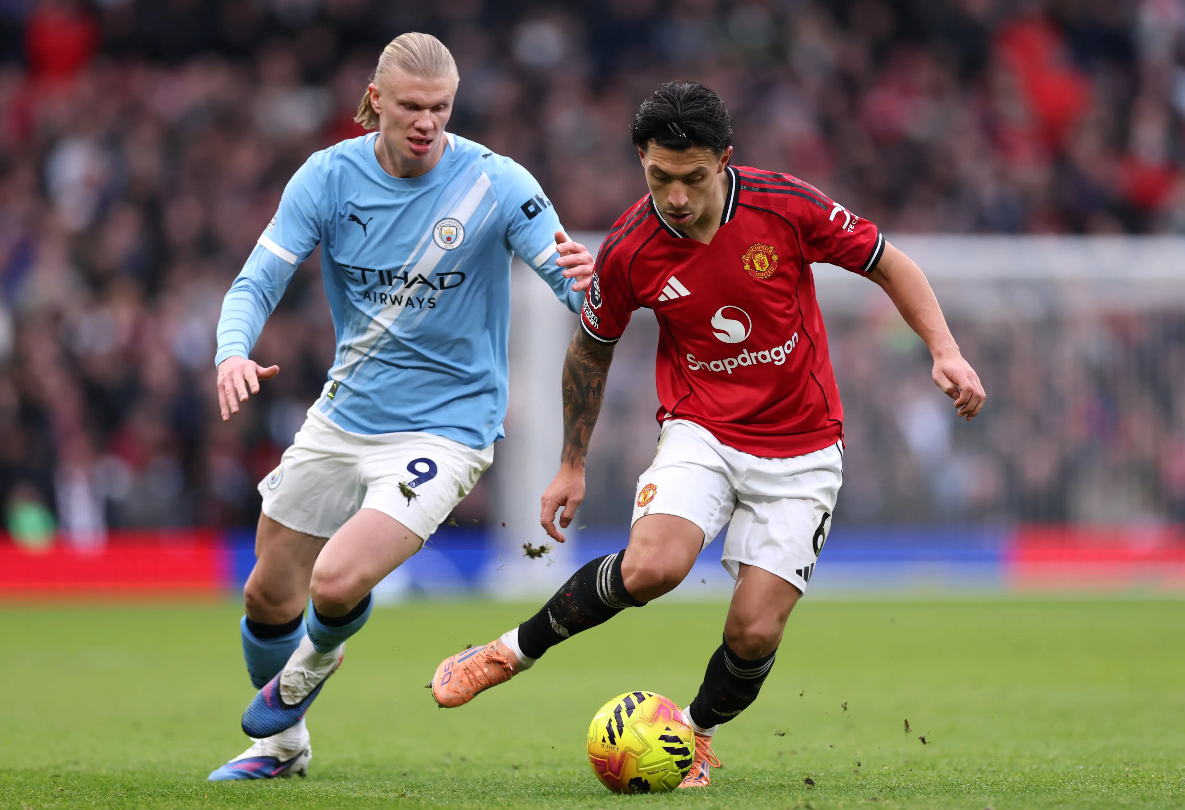 Lisandro Martinez and Erling Haaland (Image: Getty)