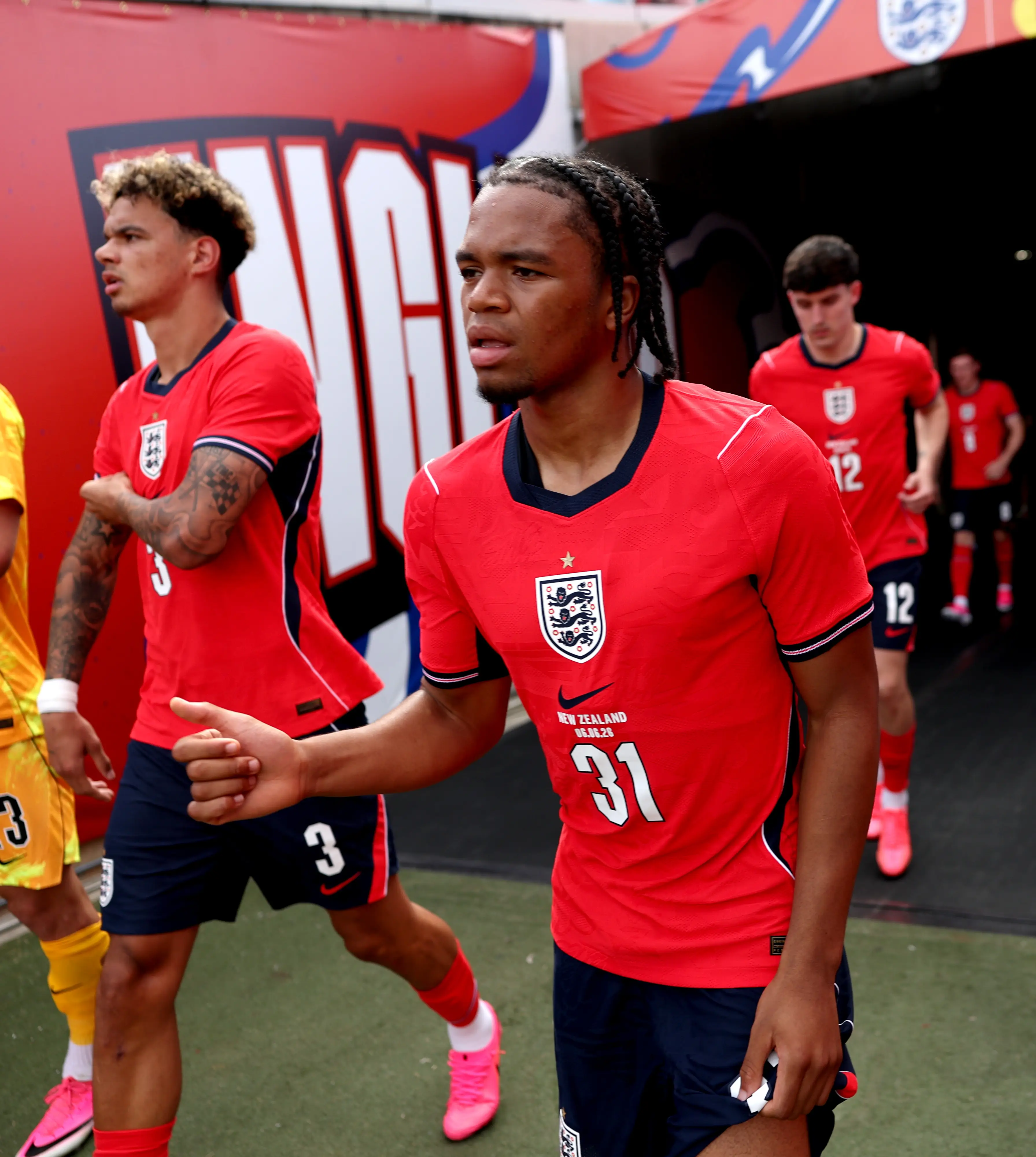 Ngumoha pictured during England's friendly against New Zealand. Image credit: Getty