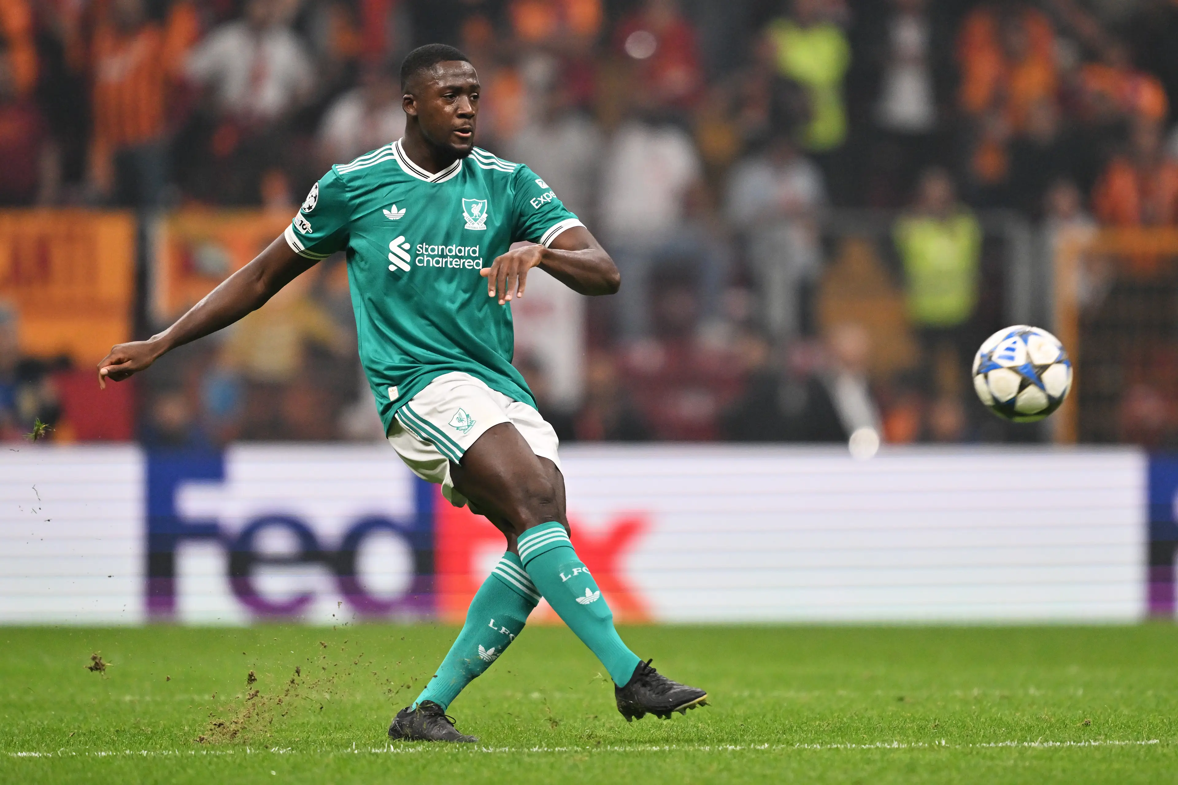 Ibrahima Konate endured a tough night in Istanbul. Image: Getty