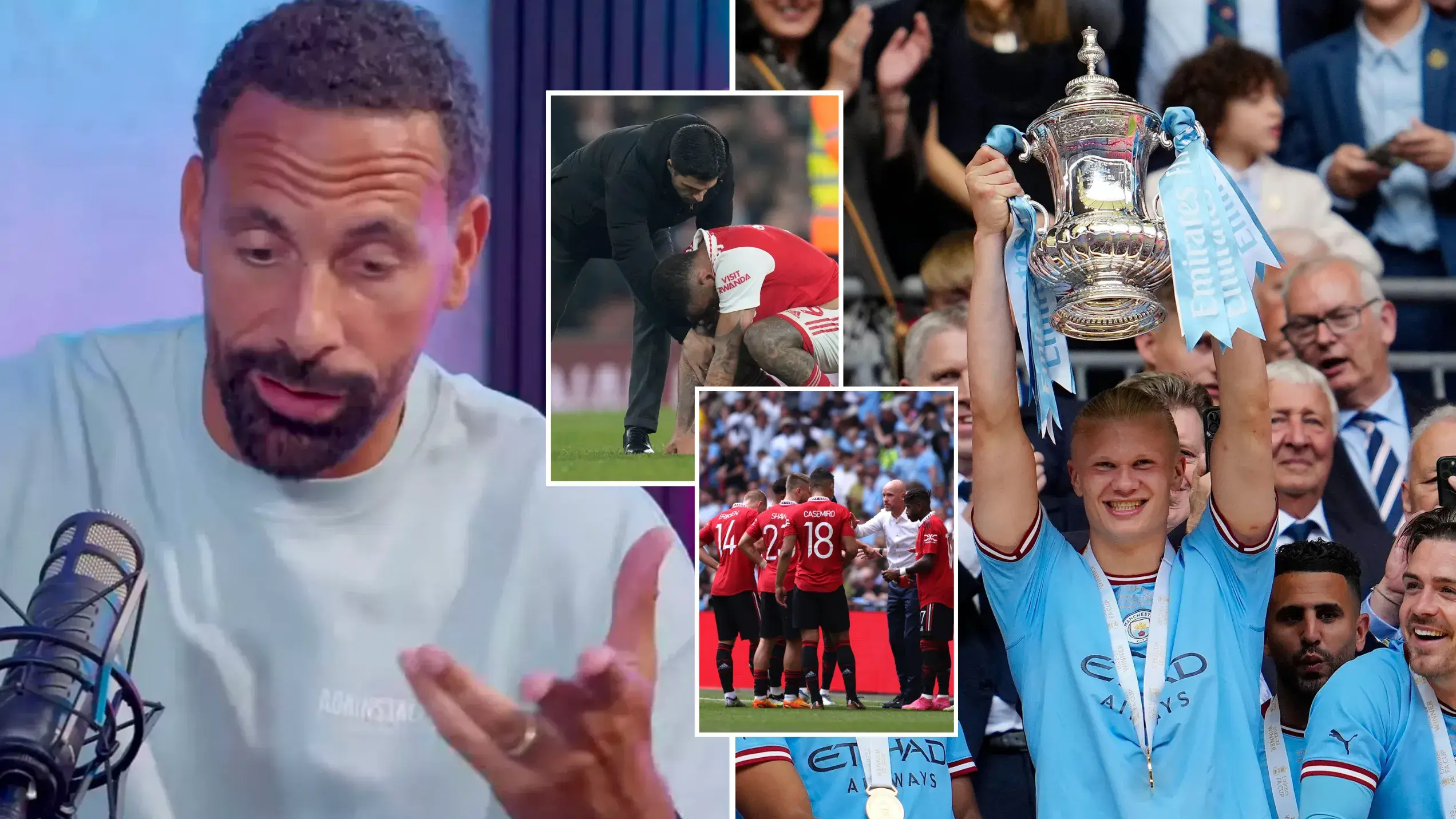 Rio Ferdinand blames Arsenal for Man City potentially winning a treble this season