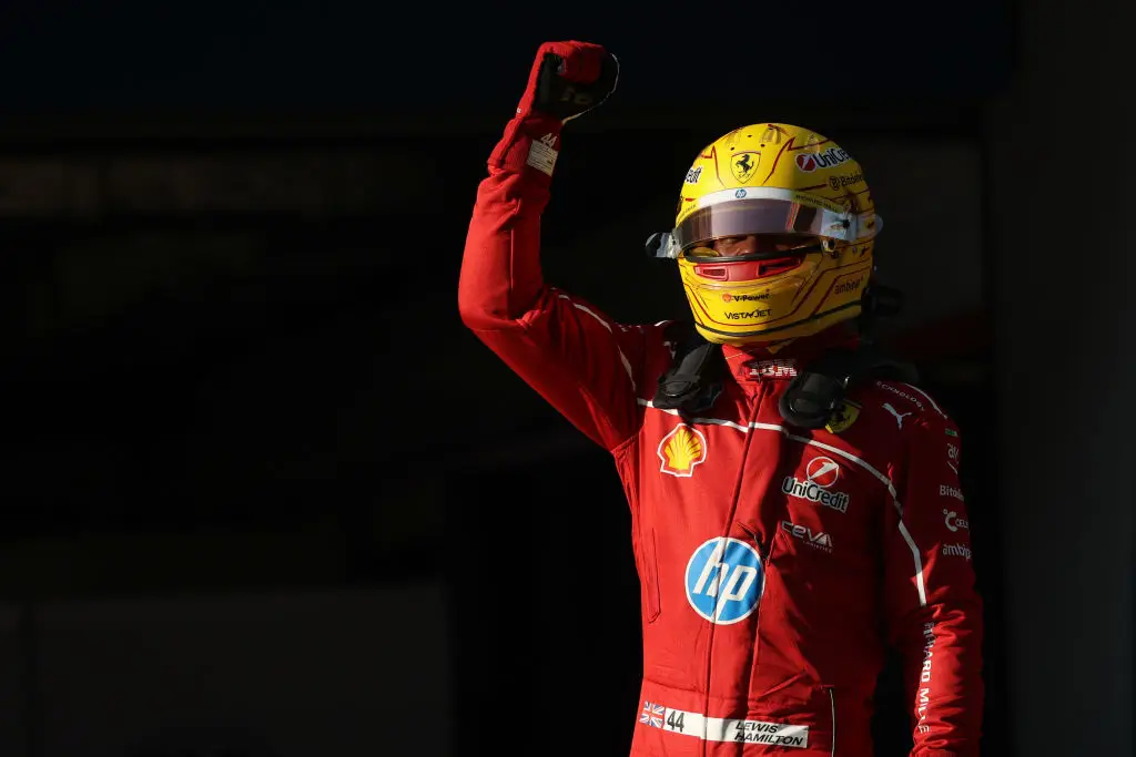 Lewis Hamilton will start the Chinese Grand Prix sprint race at the front of the grid. (Image: Getty)