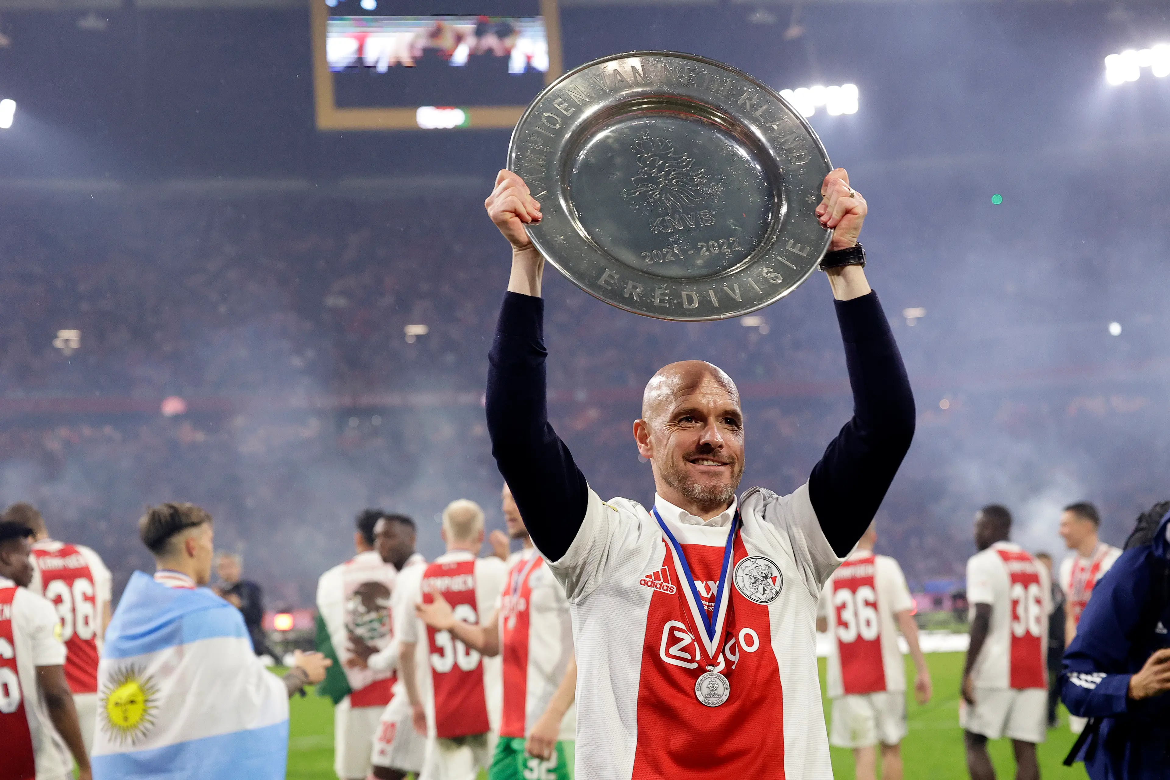 Erik ten Hag is in talks to return to Ajax. Image: Getty 