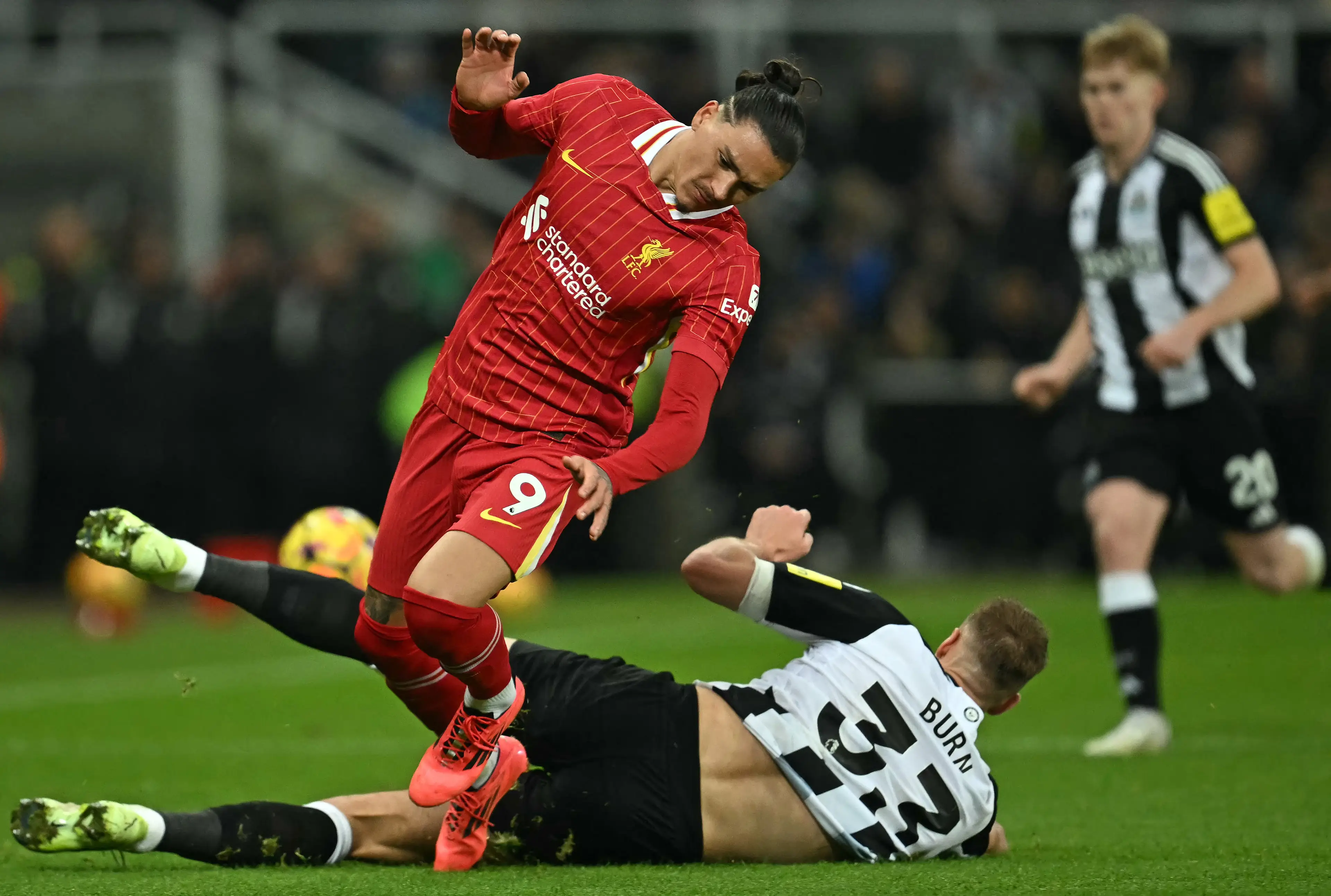 Darwin Nunez struggled as Liverpool dropped points against Newcastle United. Image: Getty