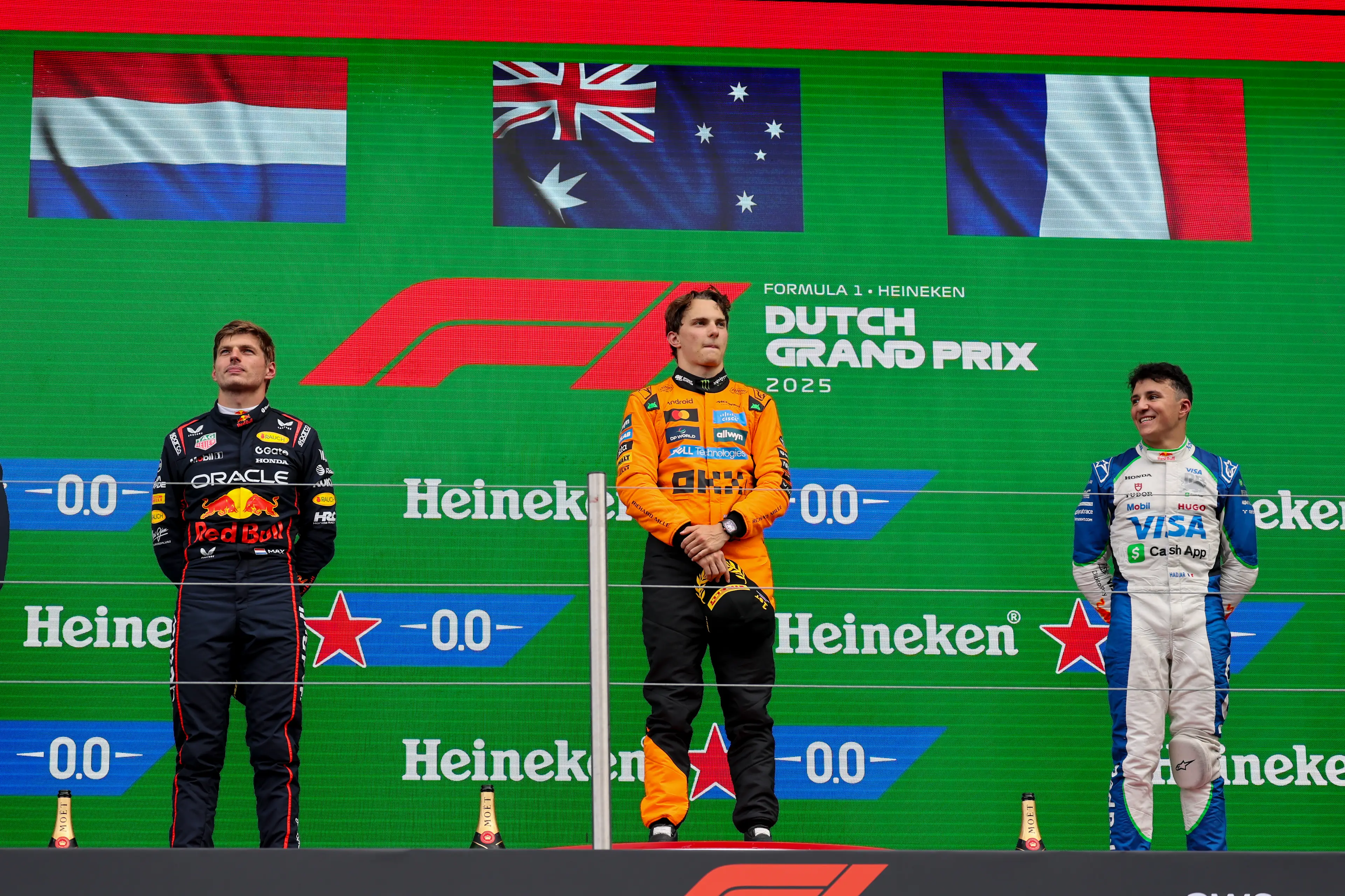 Max Verstappen finished behind Oscar Piastri at the Dutch Grand Prix. Image: Getty