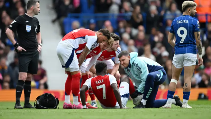 Mikel Arteta provides injury update on Bukayo Saka after limping off in Arsenal's win against Ipswich