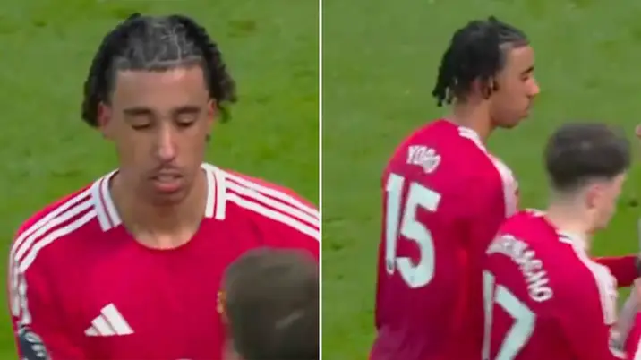 Man Utd fans are concerned about Leny Yoro after footage from final seconds of Brighton game goes viral