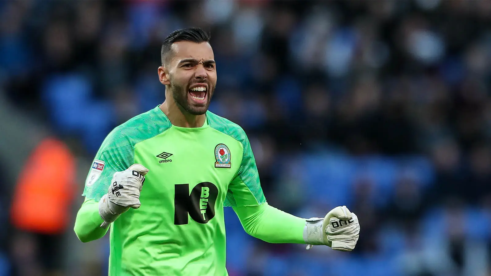 David Raya playing for Blackburn before his injury (Image: Getty)
