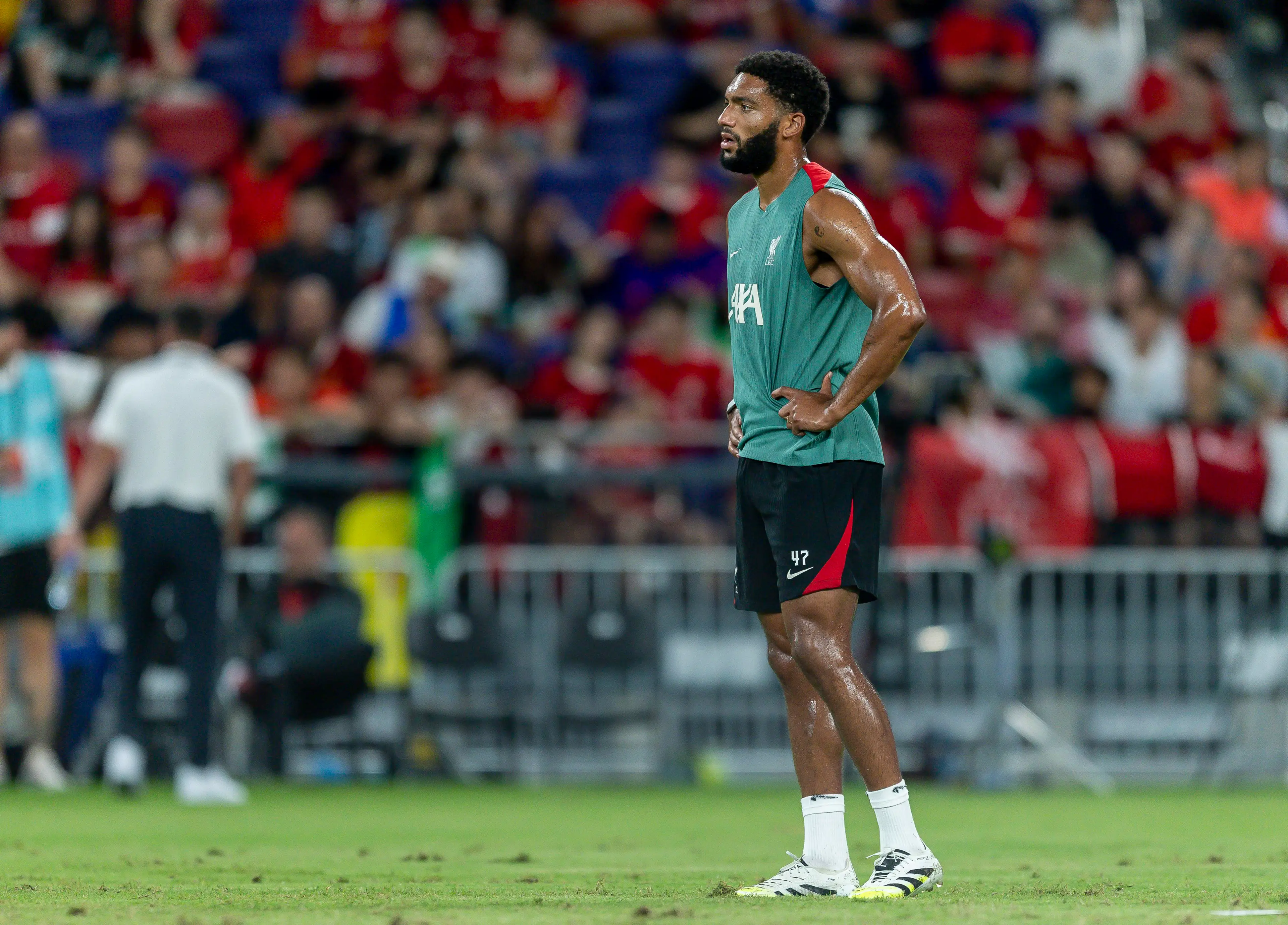 Joe Gomez has flown home from Liverpool's pre-season tour. Image: Getty 