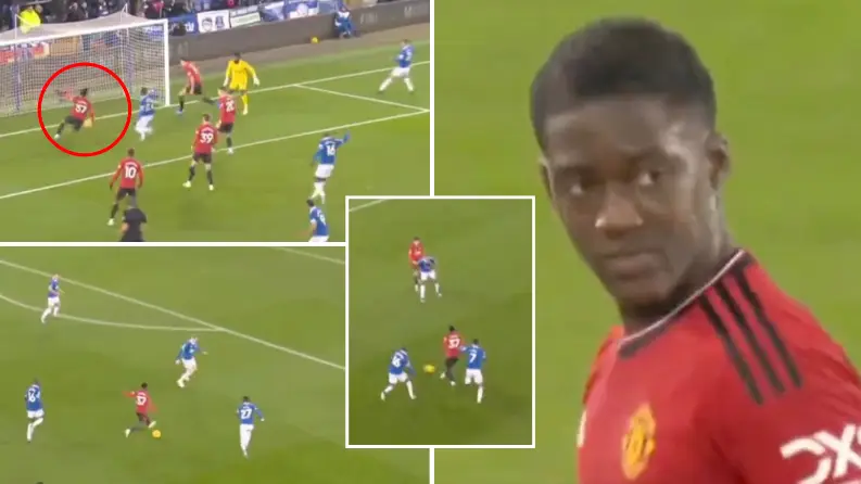 A compilation of Kobbie Mainoo's full Premier League debut has gone viral