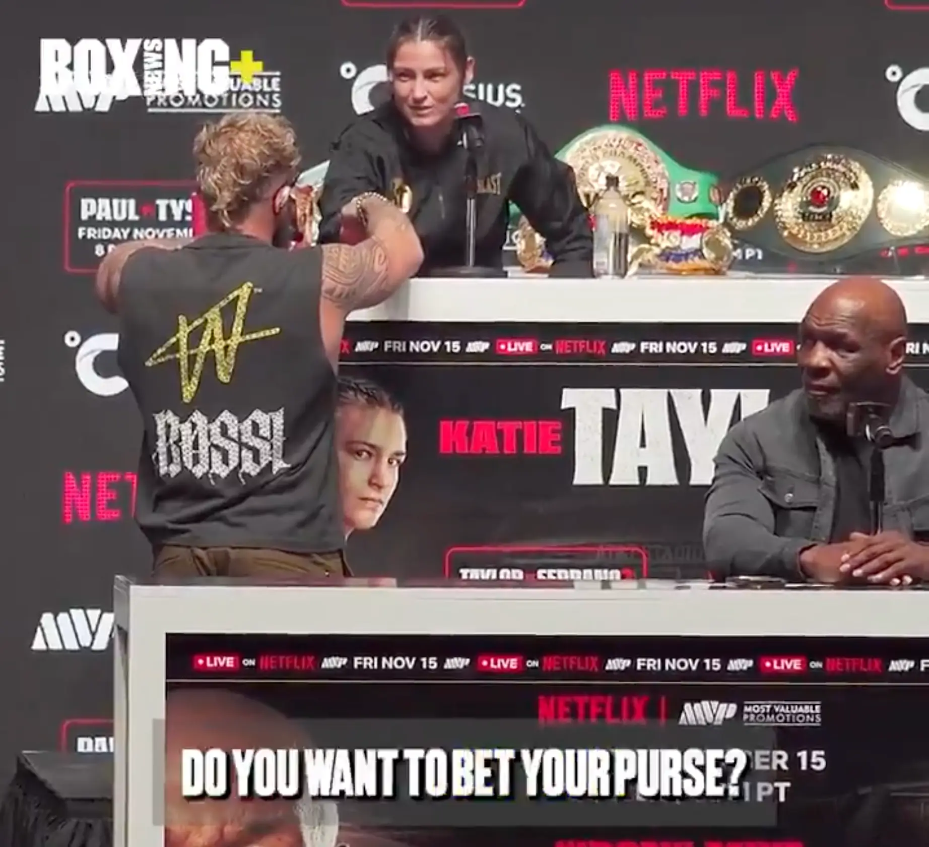 Katie Taylor made a pretty bold bet with Jake Paul. Image credit: @BoxingNewsPlus