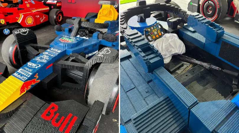 The LEGO cars featured over 400,000 bricks (Credit:SPORTbible)
