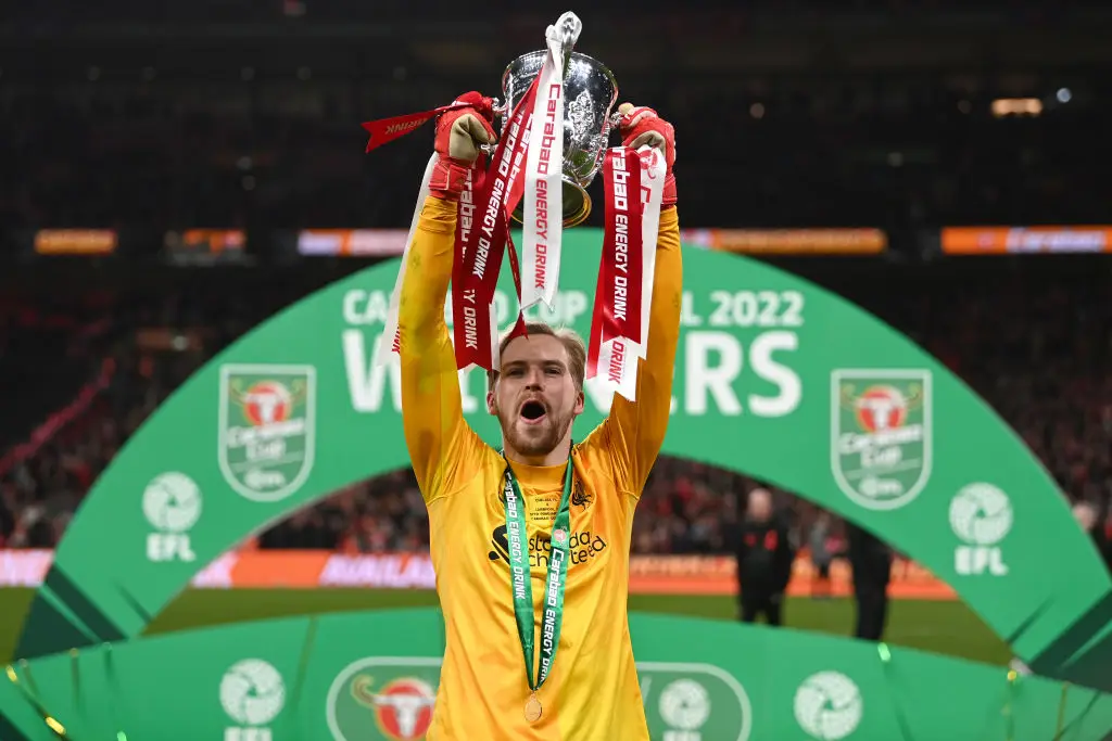 Goalkeeper Caoimhin Kelleher has left Liverpool to join fellow Premier League side Brentford. (Image: Getty)