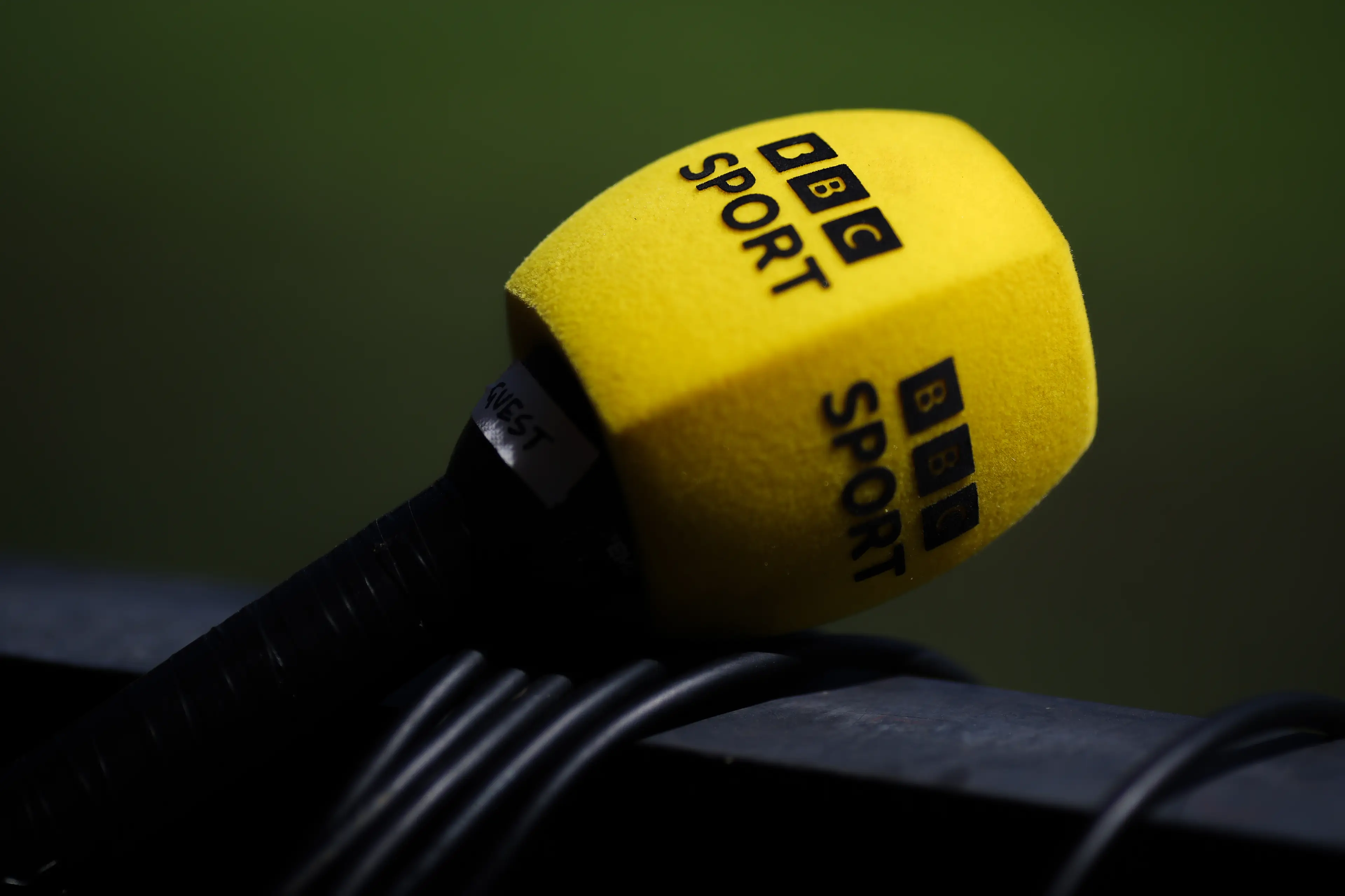  A BBC Sport TV microphone is seen during the Premier League match between Wolverhampton Wanderers FC and Brighton & Hove Albion FC (Getty Images)