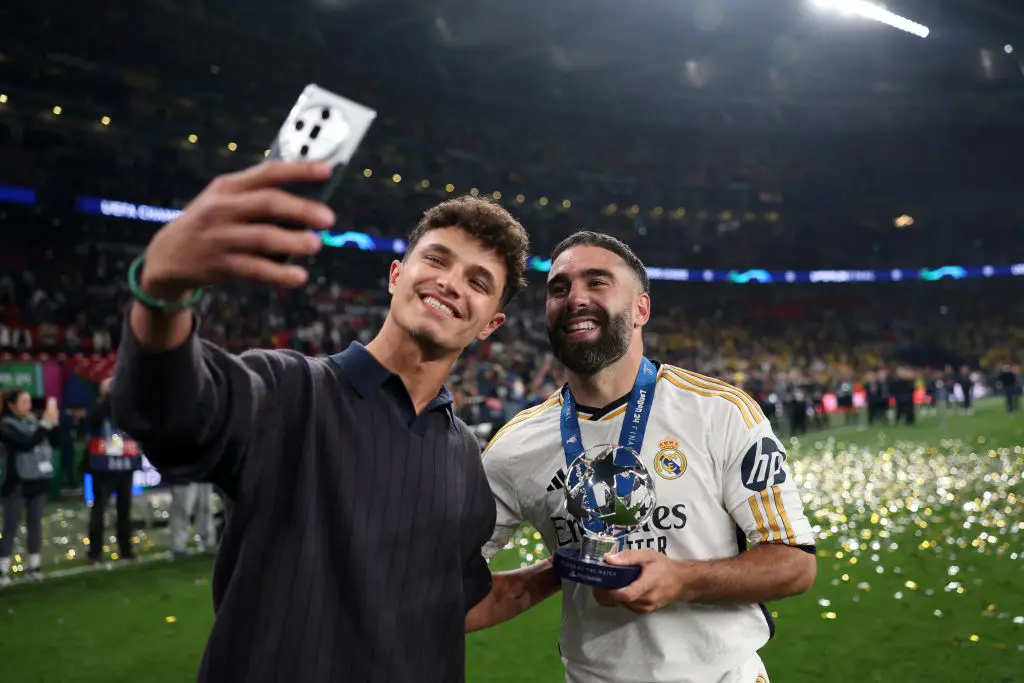 Lando Norris is a big football fan. (Image: Julian Finney - UEFA/UEFA via Getty Images)