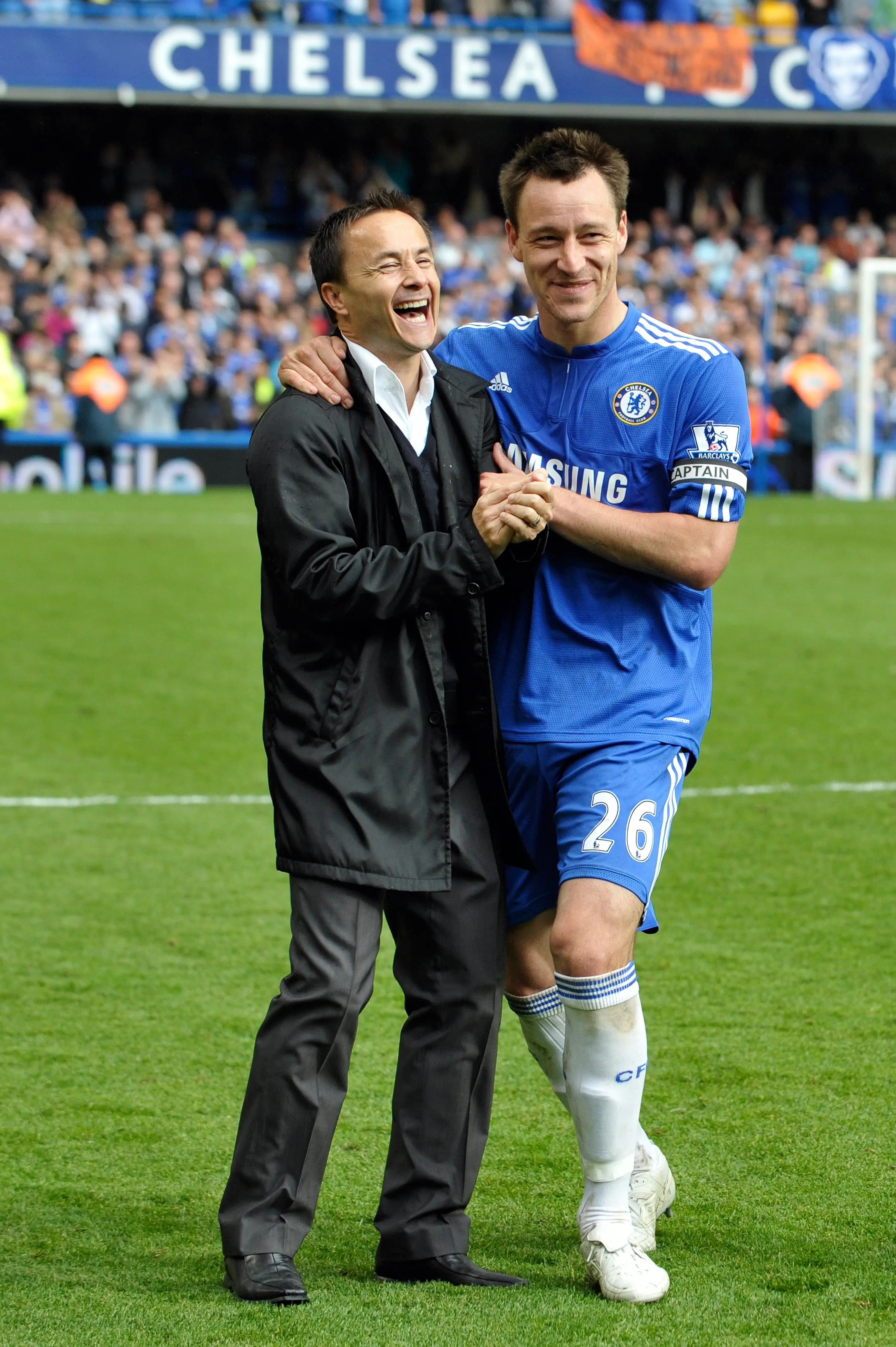 John Terry and Dennis Wise at Stamford Bridge in 2009- Getty