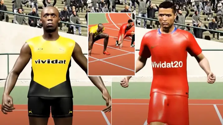 3D simulation shows what would happen in 100m race between Cristiano Ronaldo and Usain Bolt