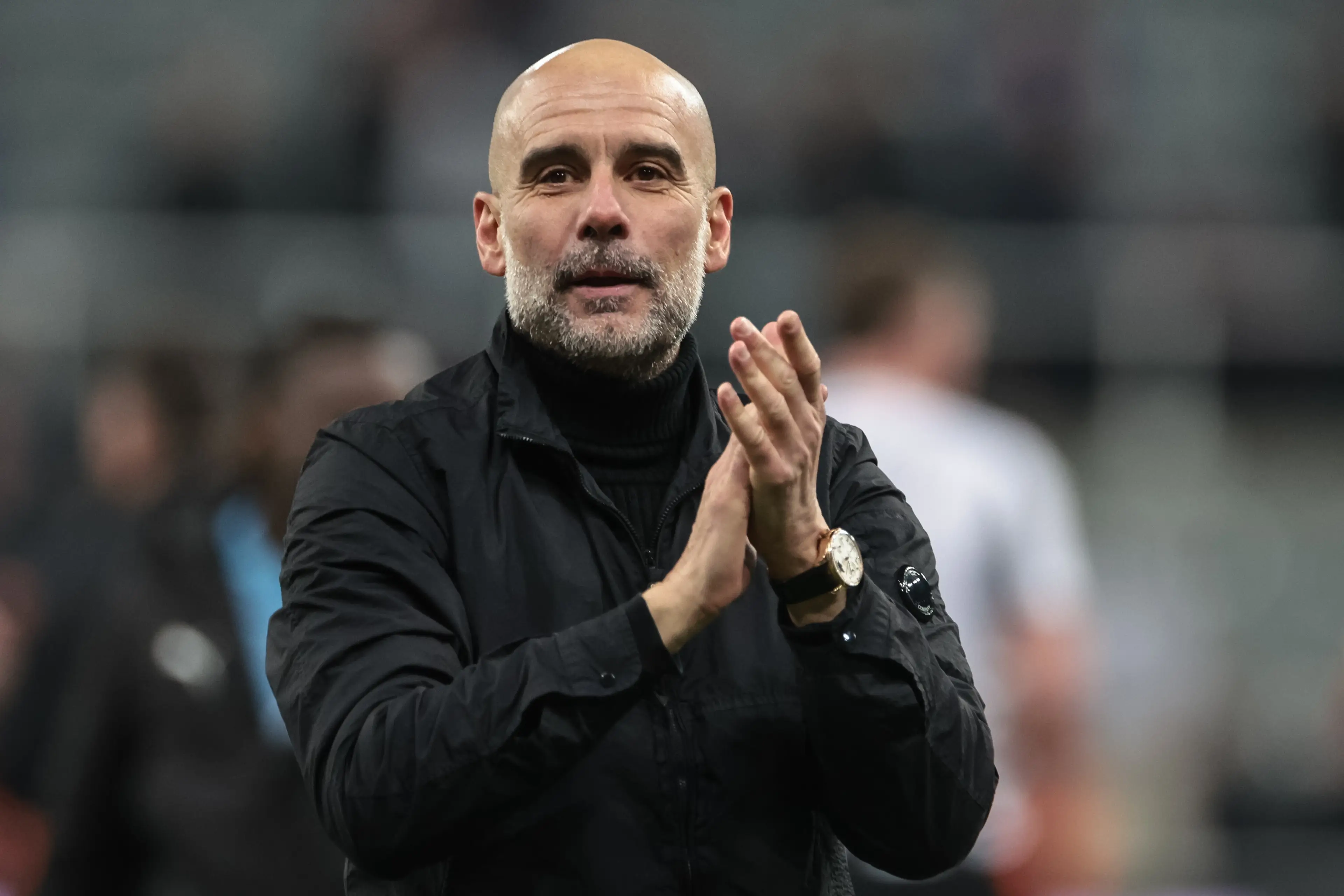Pep Guardiola will be on the touchline for Manchester City's Carabao Cup final against Arsenal. Image: Getty