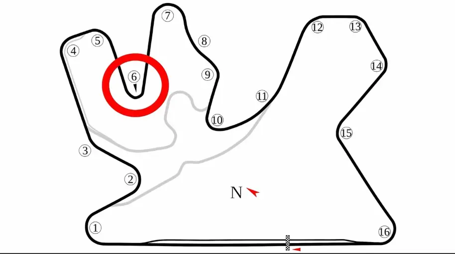A map of the Lusail International Circuit