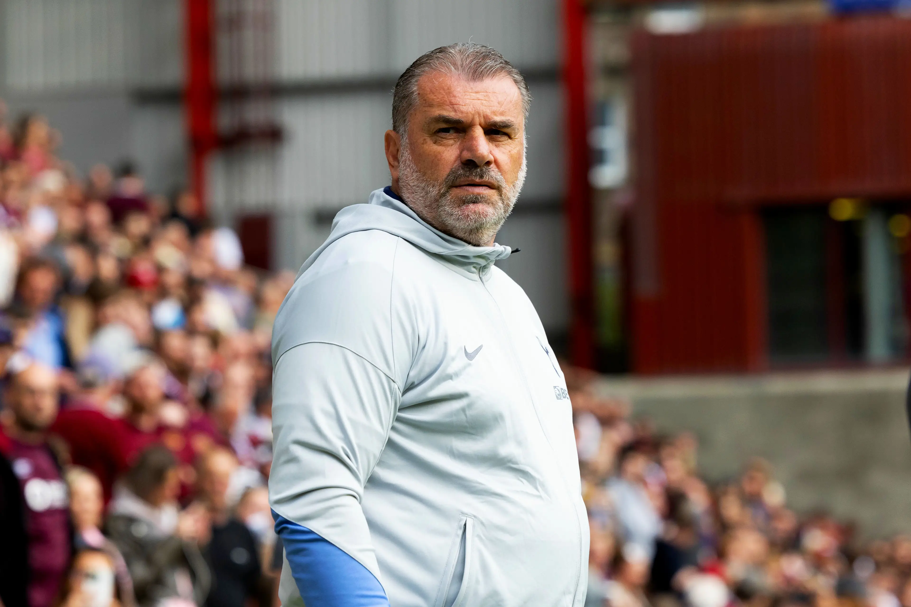 Ange Postecoglou during Tottenham's pre-season game at Hearts. Image: Getty