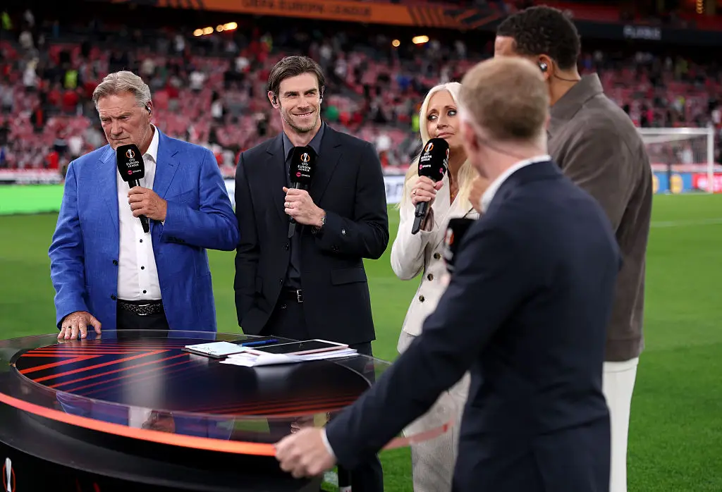 Gareth Bale has worked as a football pundit since retiring in 2023. (Image:  Alex Pantling - UEFA/UEFA via Getty Images)