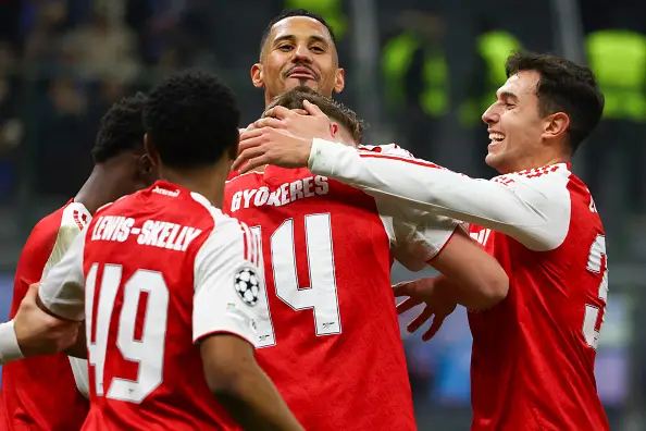 Arsenal are projected to finish in first place in the Champions League group stage (Image: Getty)