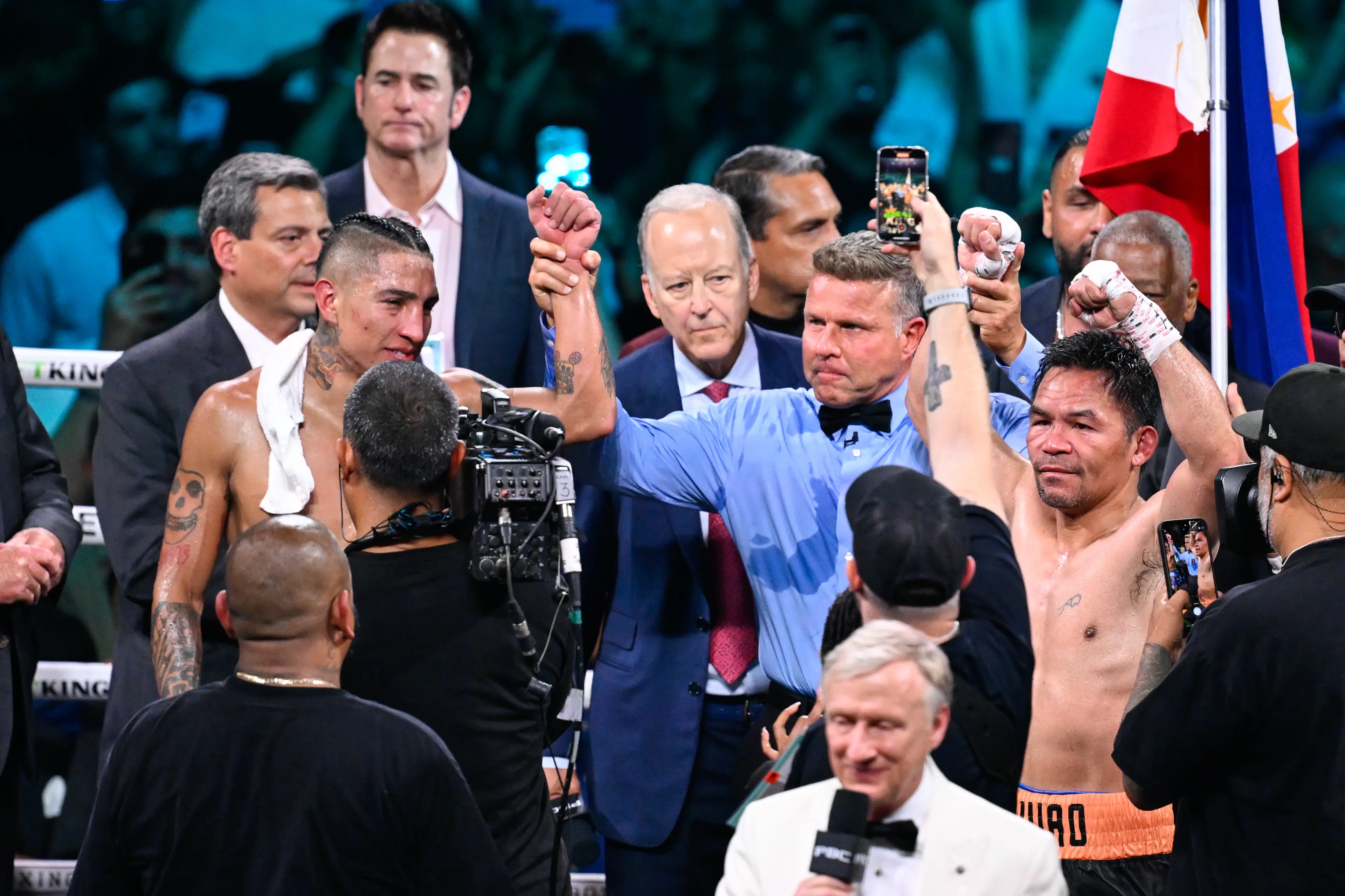 Manny Pacquiao's boxing return ended in a majority draw. Image: Getty
