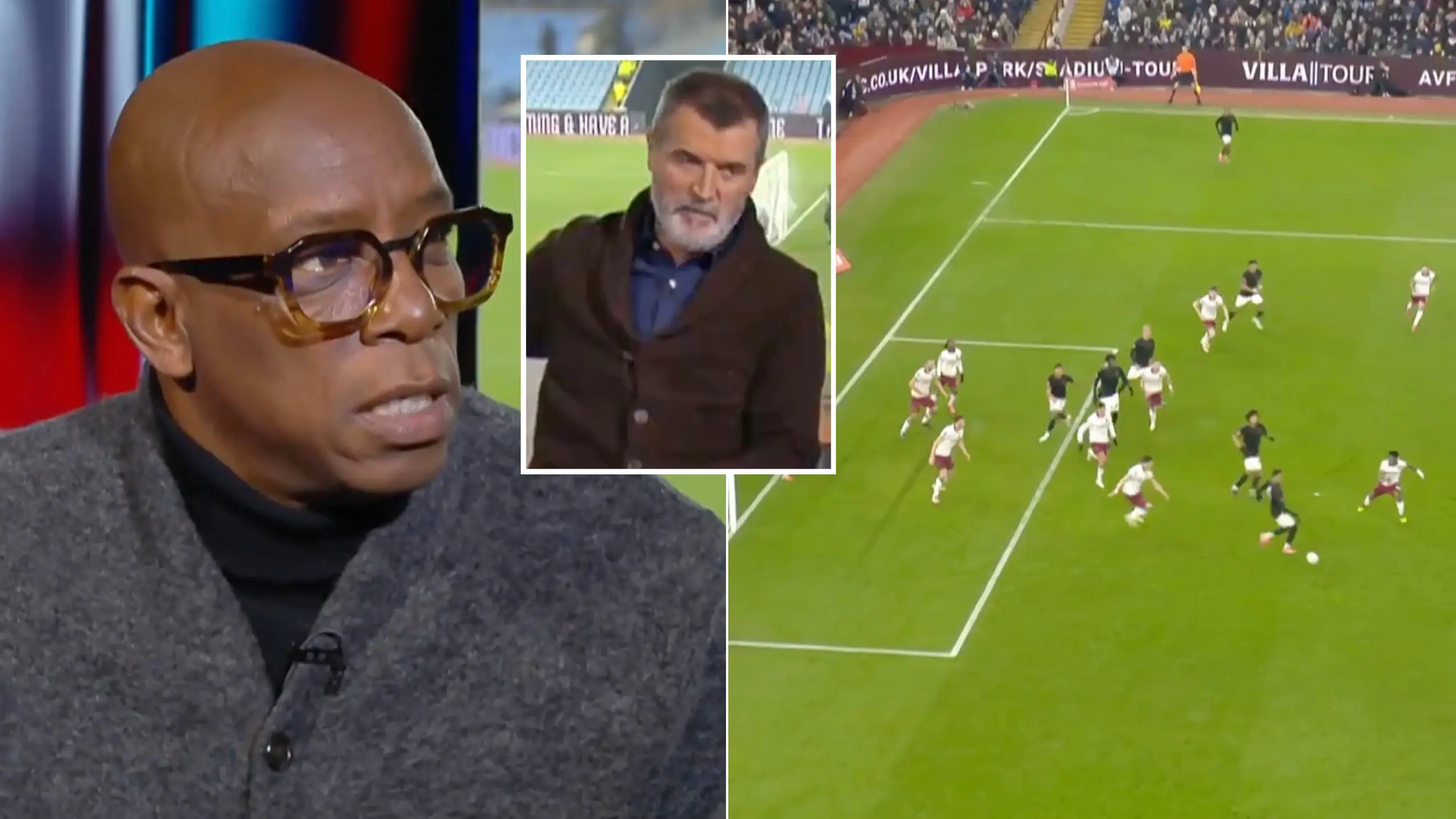 Ian Wright lost it live on ITV and wanted answers after controversial moment in Aston Villa’s win over West Ham