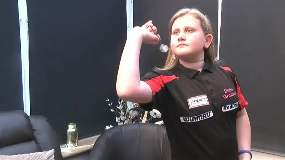 Greaves practising at the age of 11.